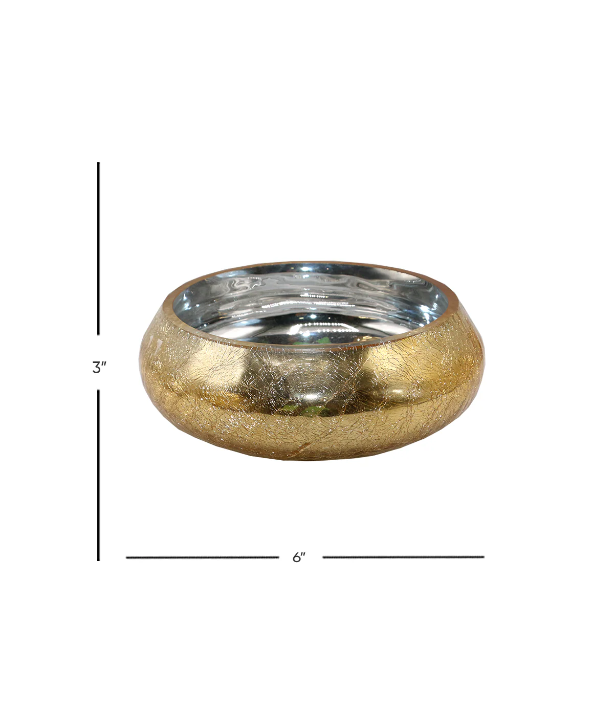 cracker bowl golden 3"x6" china d220 - Image 2