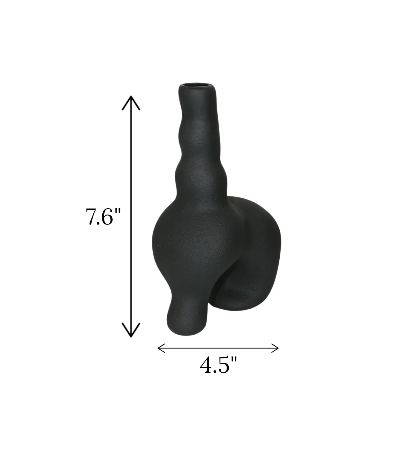 creative ceramic vase black small china 7.6x4.5 - Image 2