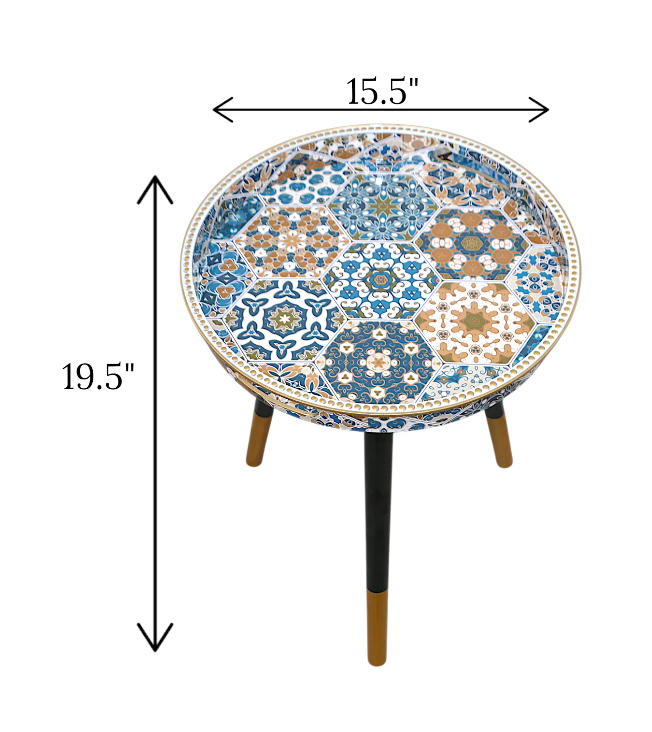 decoration table round fancy china 19.5x15.5 - Image 2
