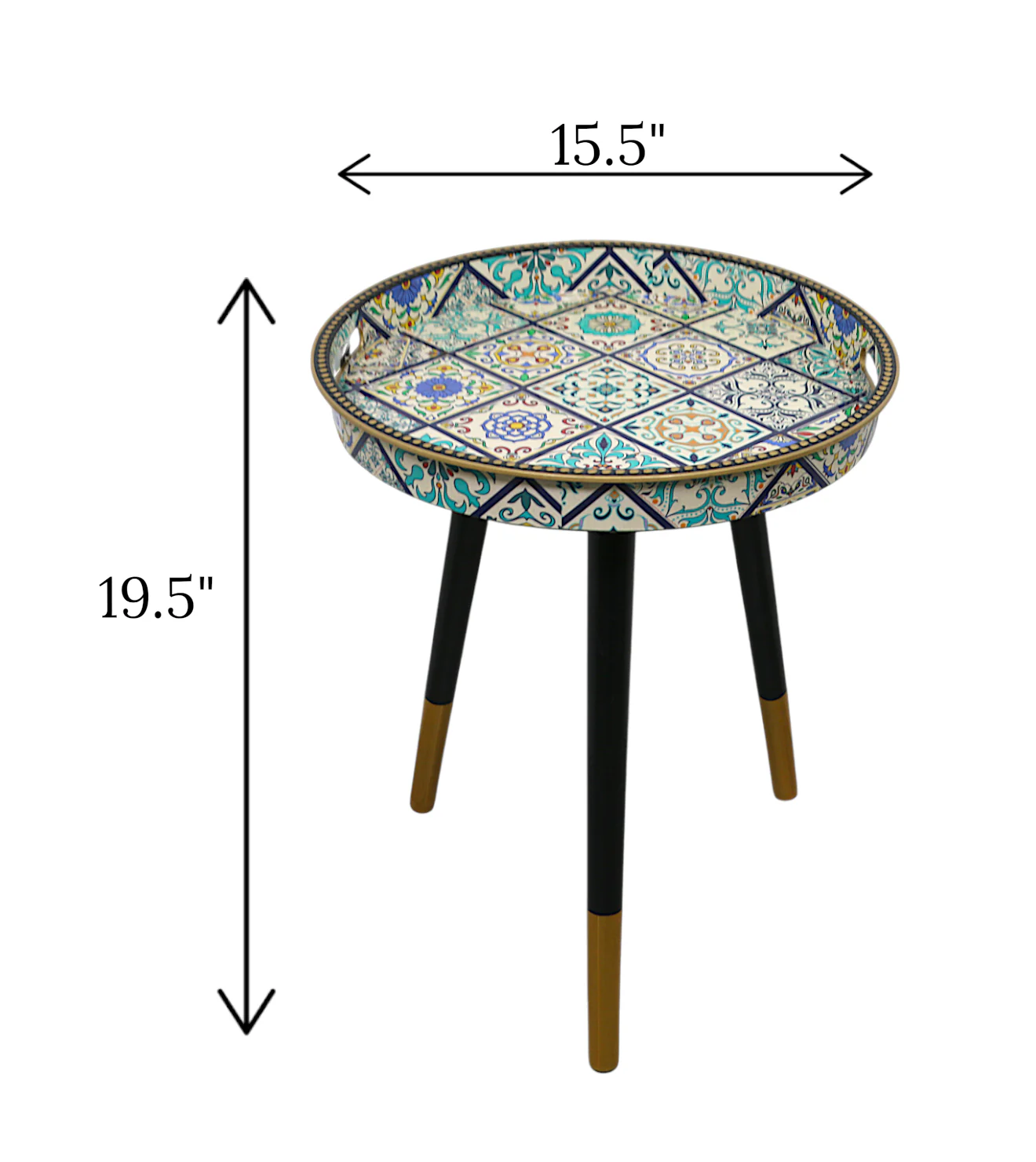 decoration table round fancy china 19.5x15.5 - Image 2