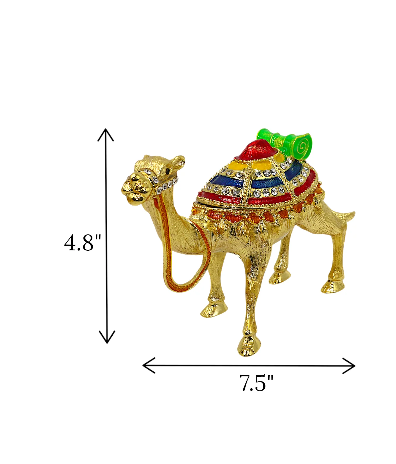 decorative metal camel golden china "7.5x4.8" - Image 2