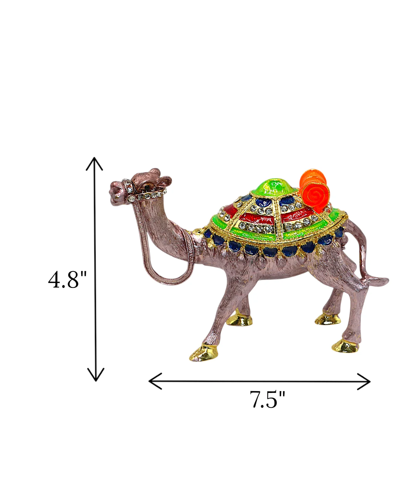 decorative metal camel purple china "7.5x4.8" - Image 2