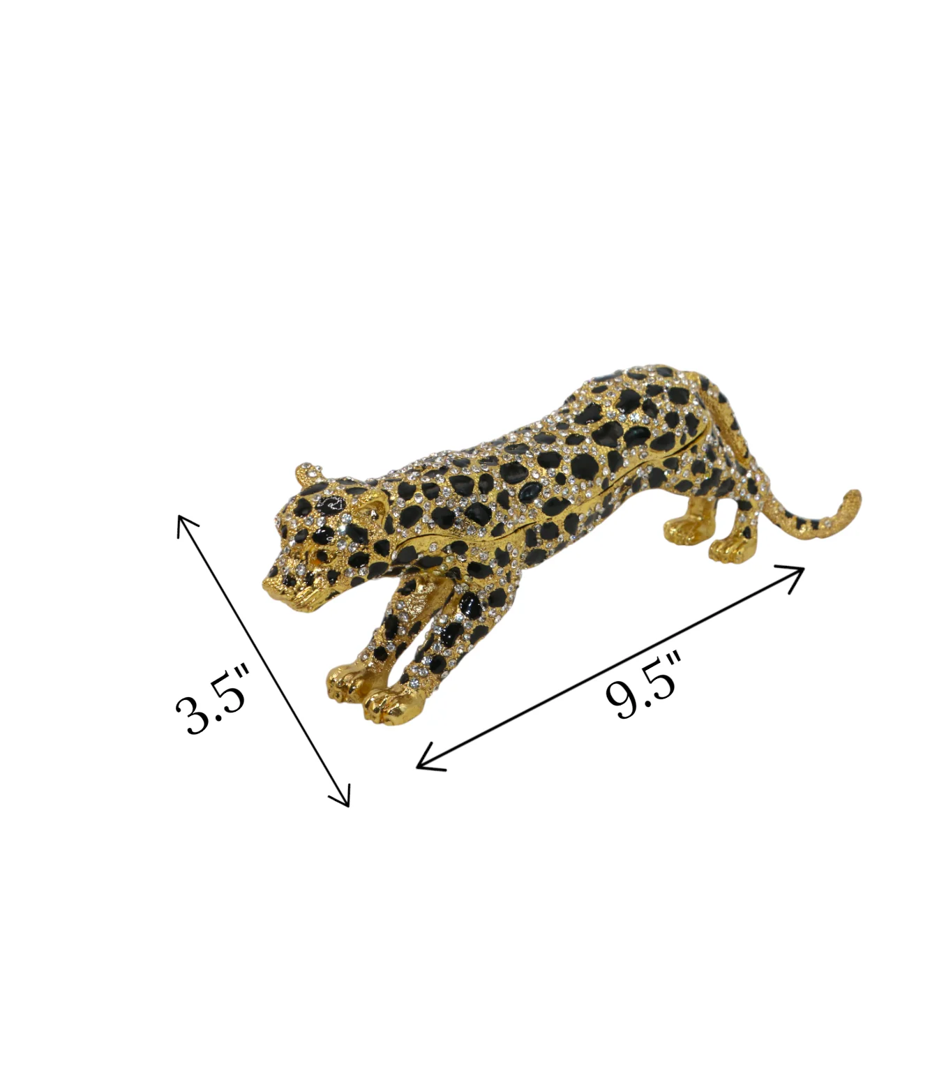 decorative metal leopard black & golden china "3.5x9.5" - Image 2