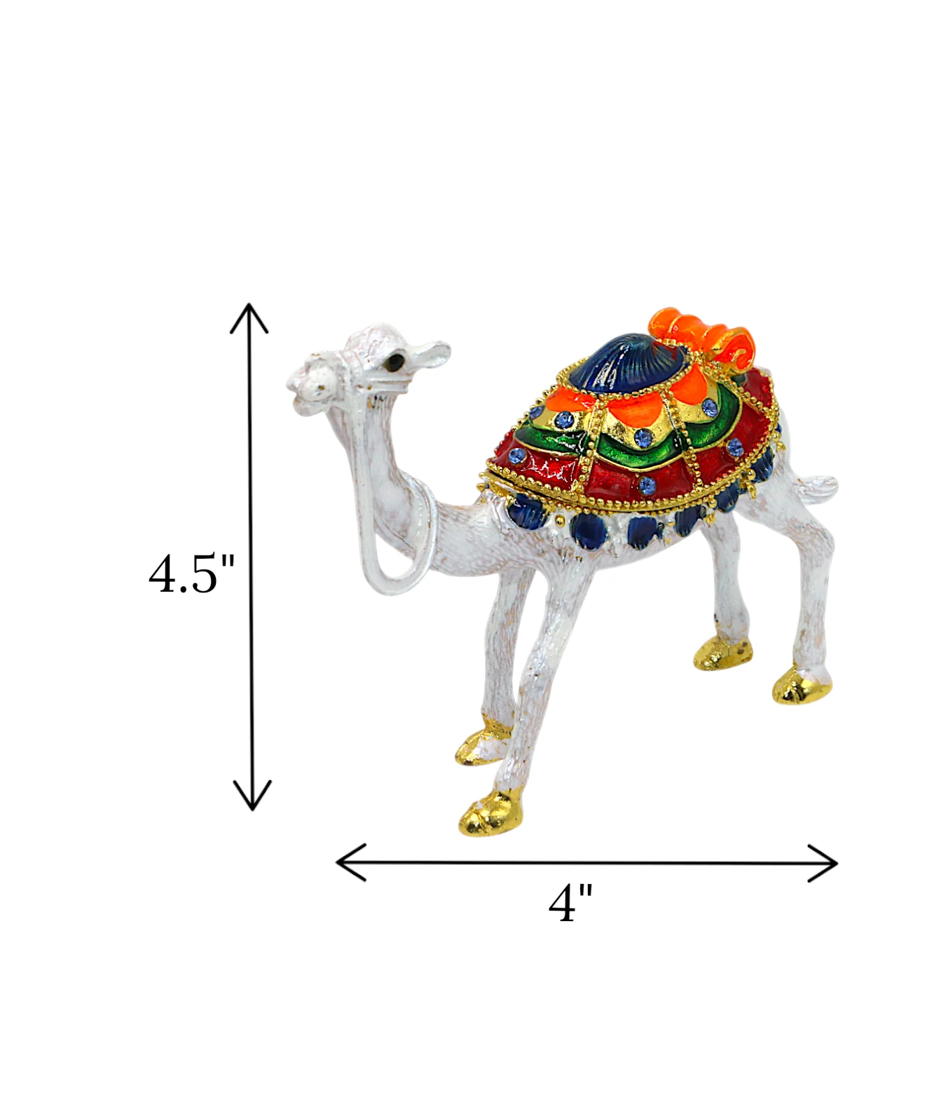 decorative metal mini camel white china "4x4.5" - Image 2