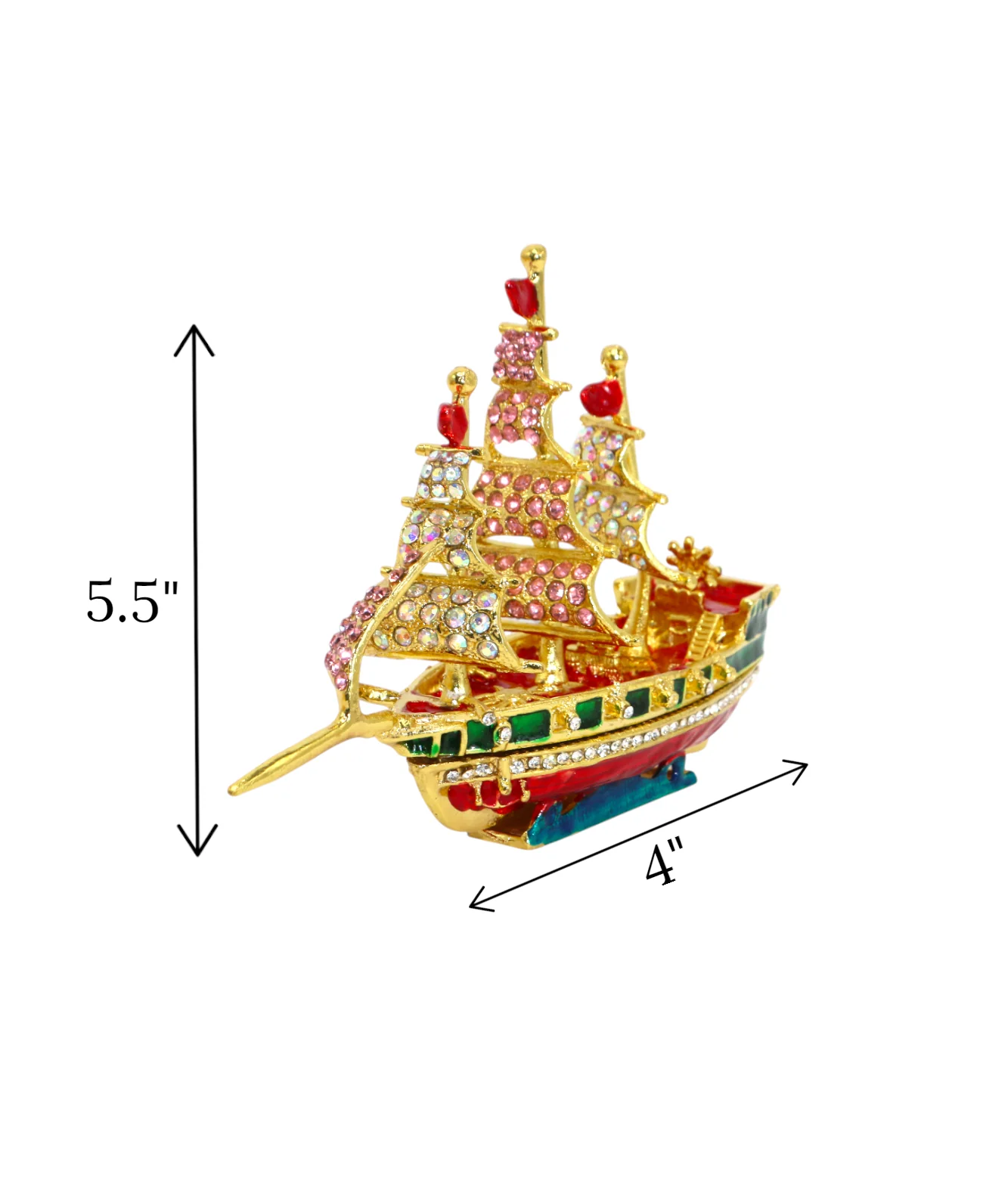 decorative metal sail boat multi china "4x5.5" - Image 2