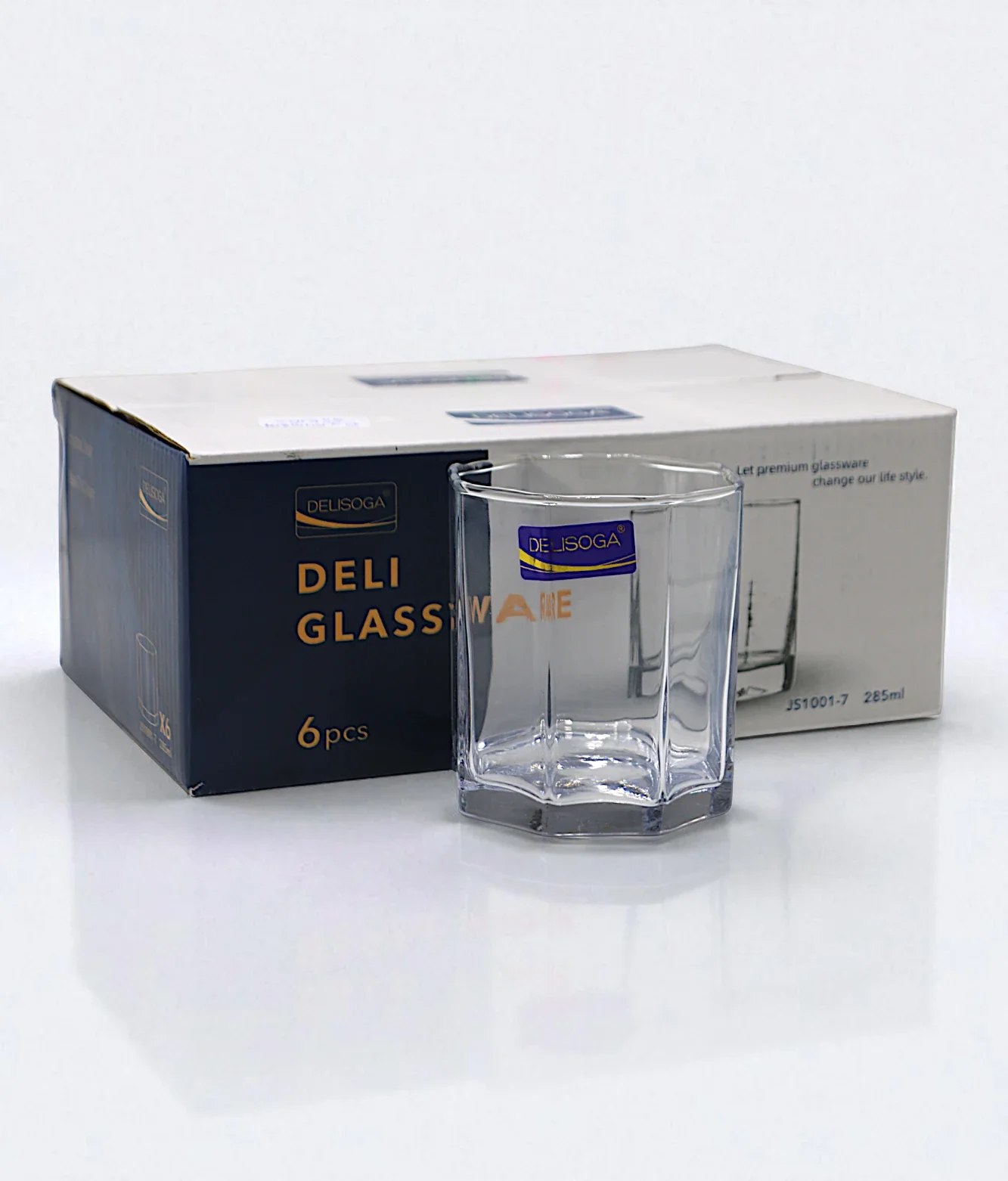 deli glass tumbler 6pc pak js1001-7 - Image 2