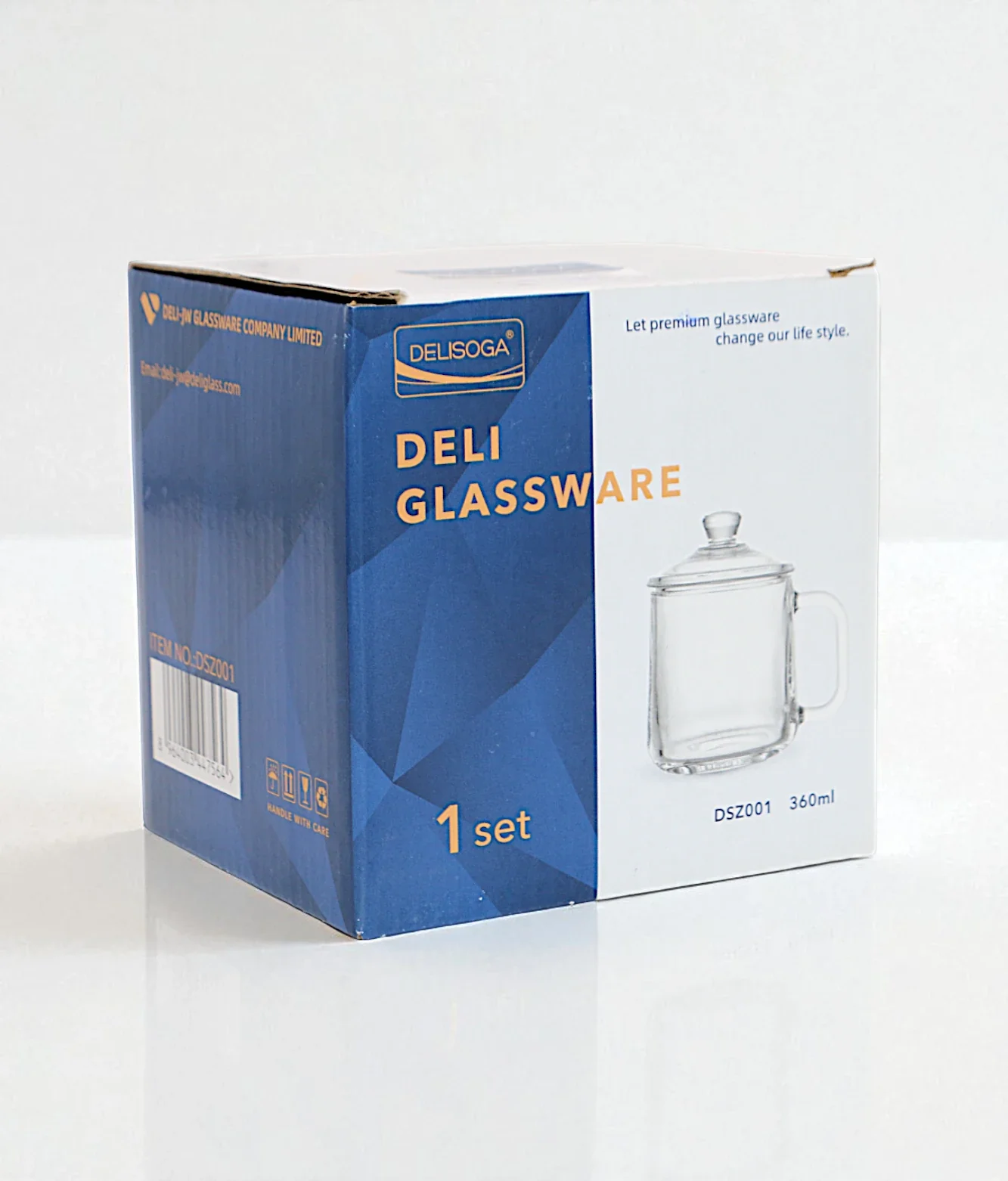 deli glass mug & lid pak dsz001 - Image 2