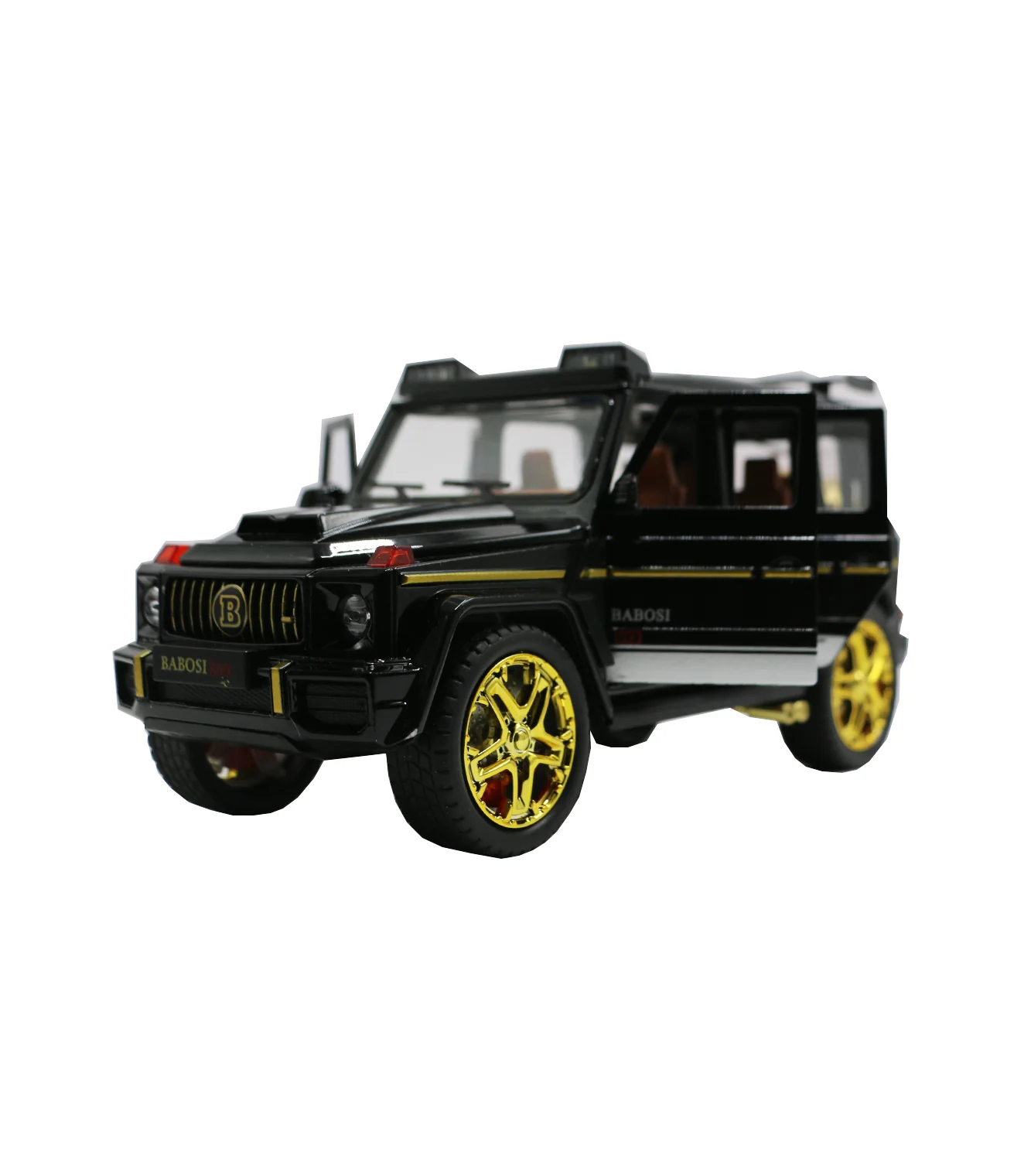 die-cast metal jeep mercedes-benz g-class model 1:24 with music & lights t159 - Image 2