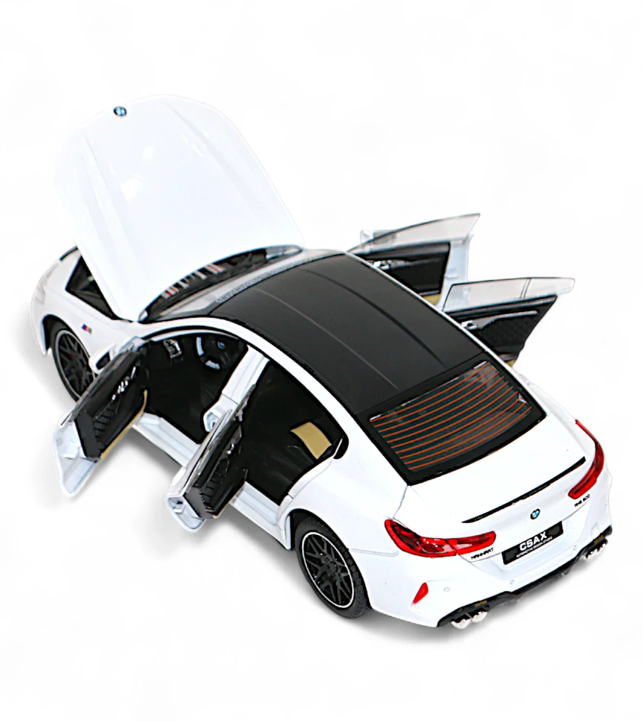 die-cast metal bmw m8 1:24 model with smoke , music& lights t288 - Image 2