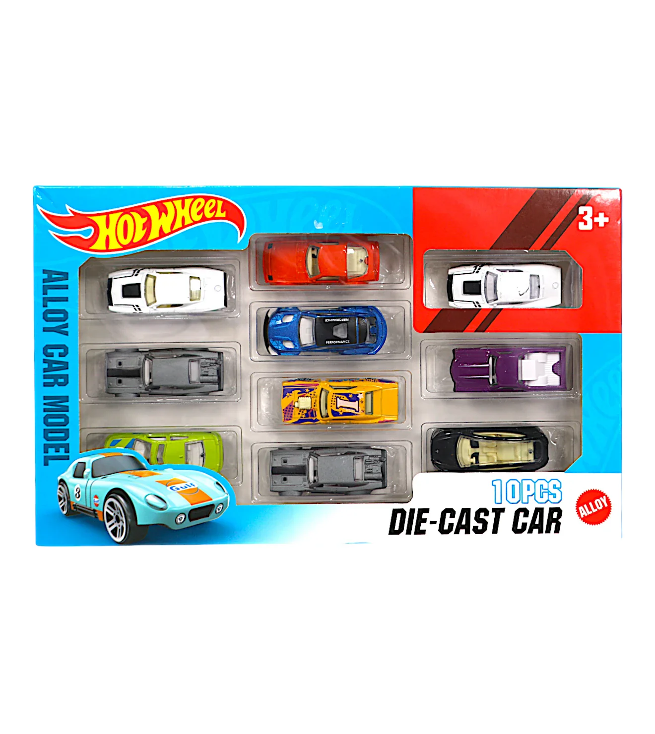 die-cast metal car set 10pc - Image 2