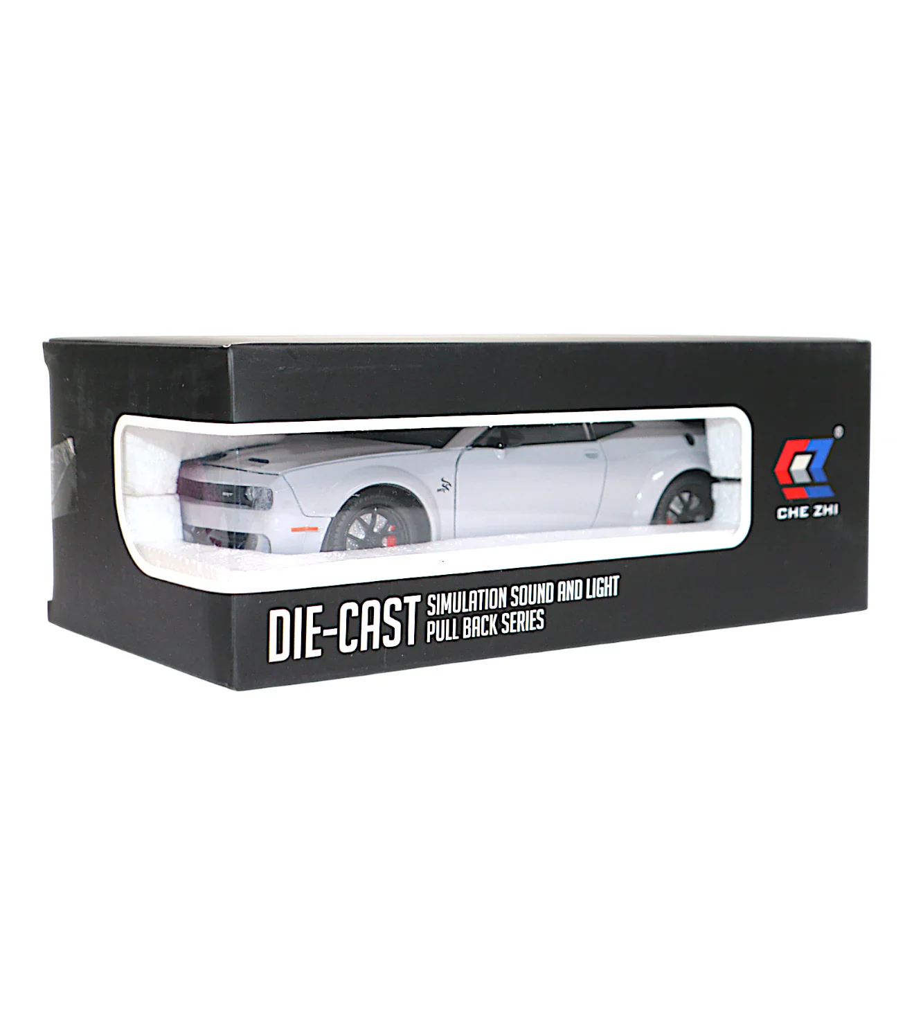 die-cast metal dodge challenger hellcat srt 1:24 model with music & lights - Image 3