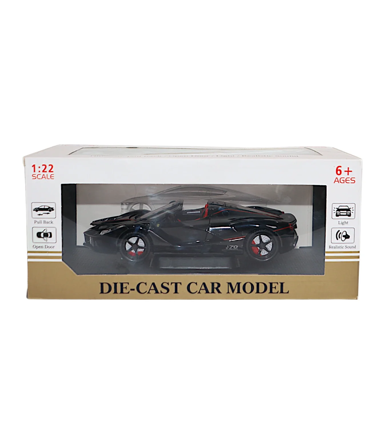 die-cast metal ferrari laferrari aperta 1:22 model with music & lights - Image 3