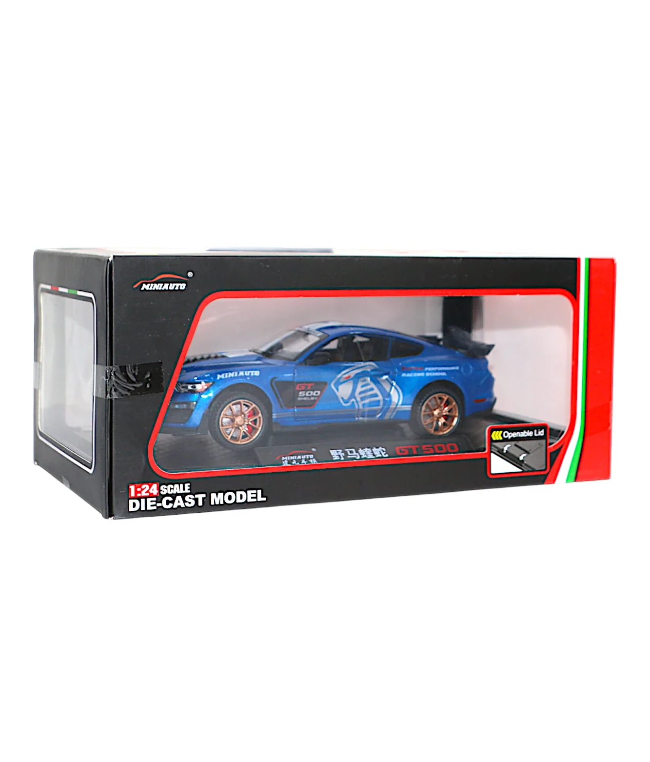 die-cast metal ford mustang shelby gt500 1:24 model with music & lights - Image 3