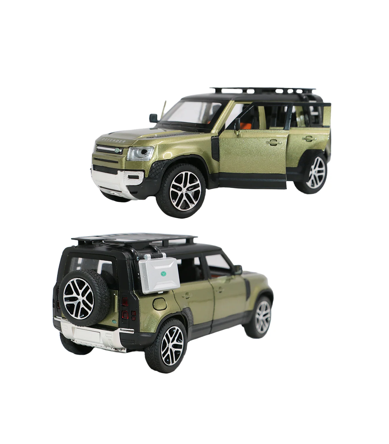 die-cast metal jeep defender 1:24 model with music & lights t285 - Image 2