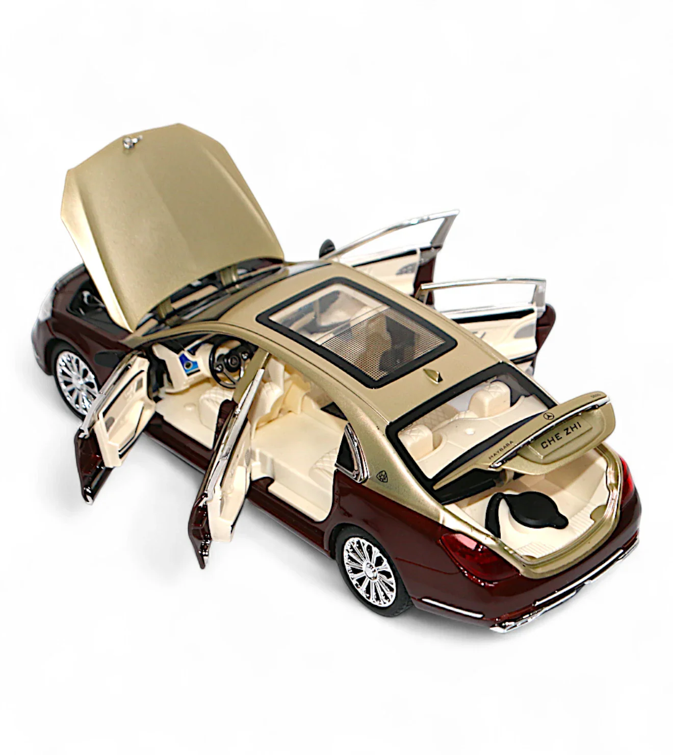 die-cast metal mercedes maybach s600 1:24 with spray , music & lights - Image 2