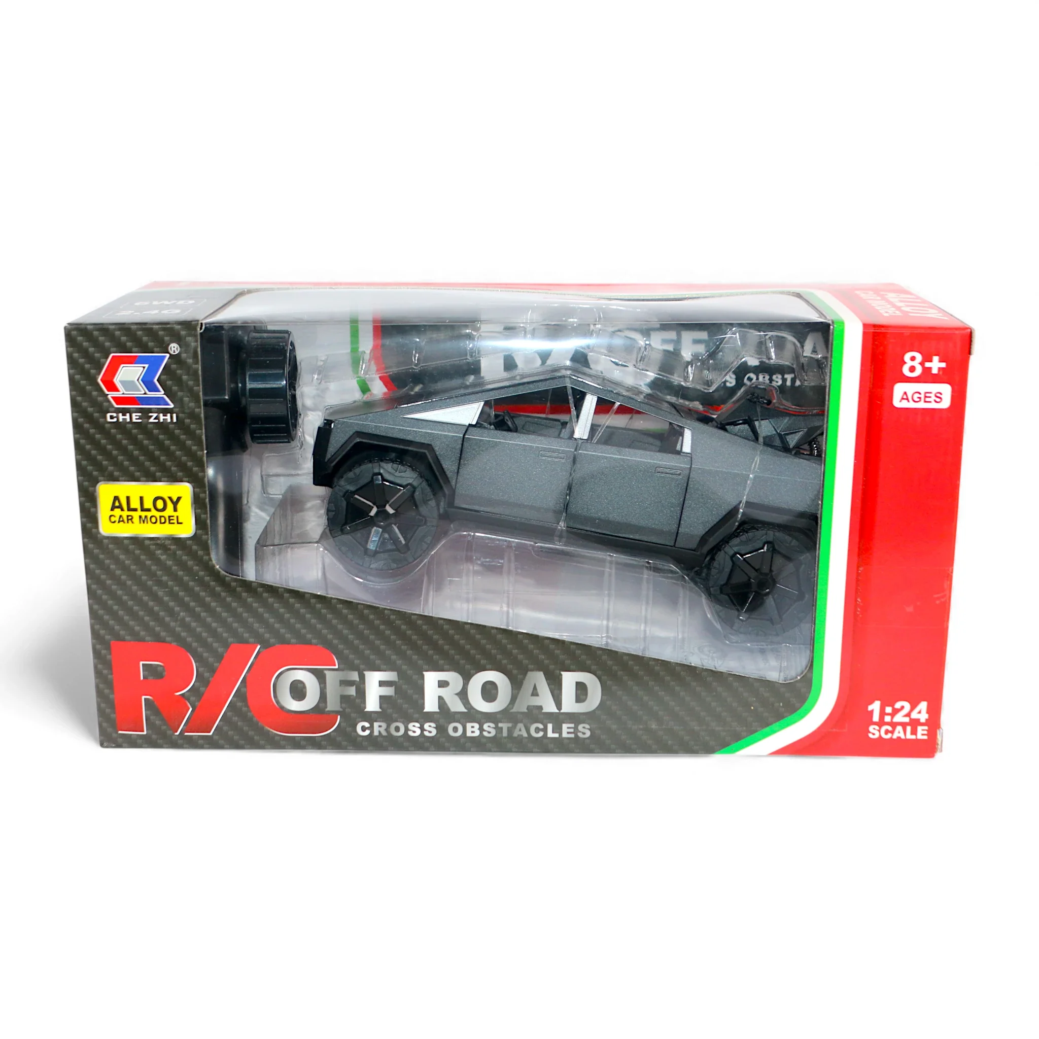 remote control die-cast metal tesla cyber truck 1:24 model with music & lights t019 - Image 2