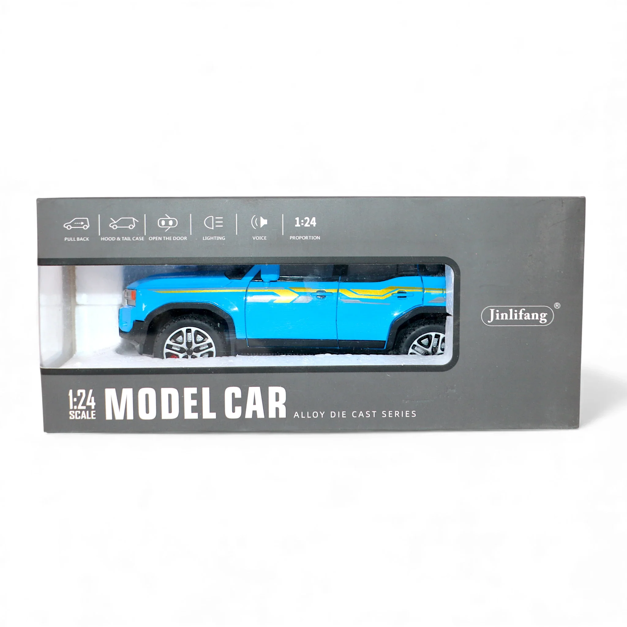 die-cast metal toyota land cruiser prado lc250 with music & lights t043 - Image 2