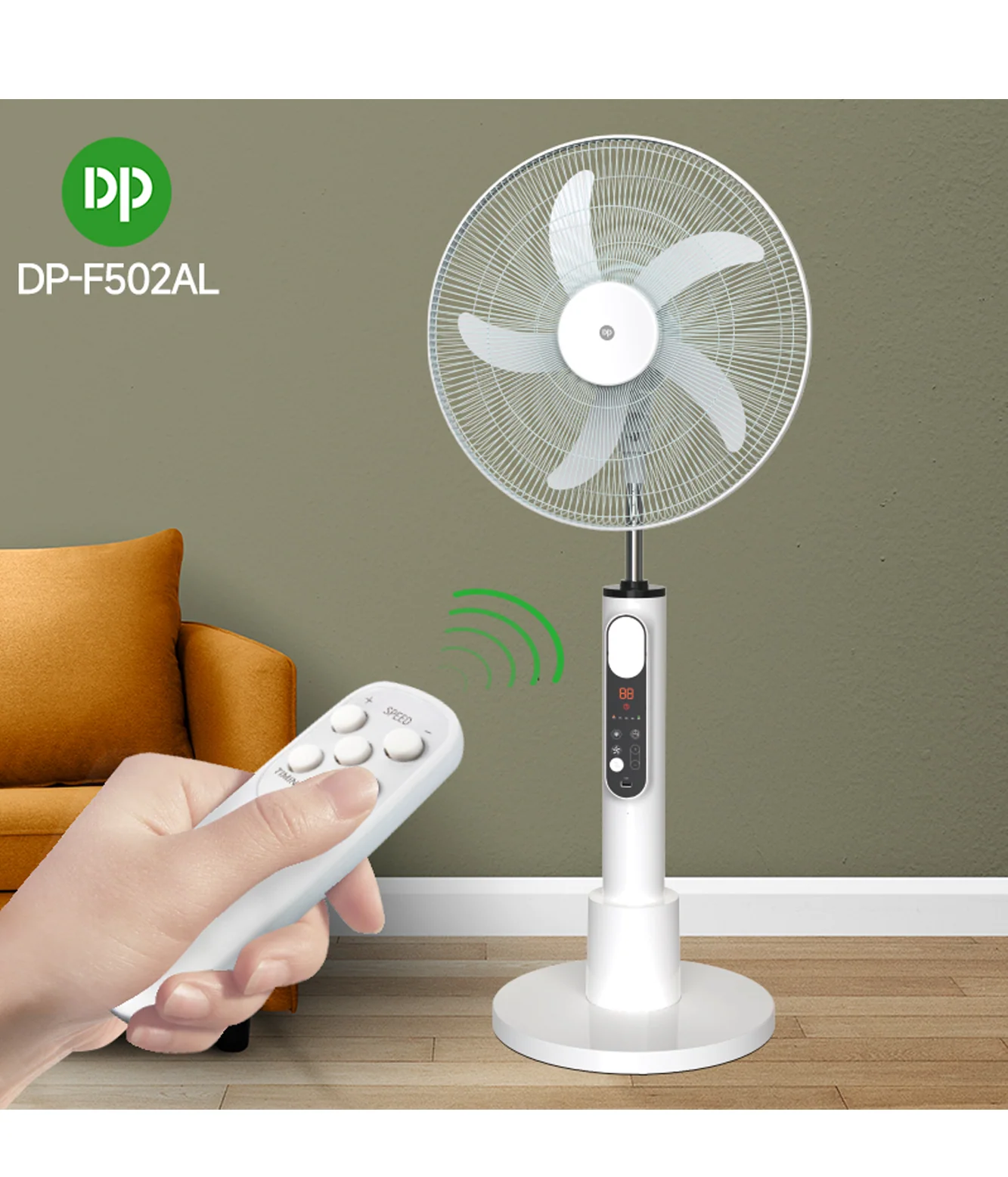 dp charging fan 18'' 4500mah china dp-f502al