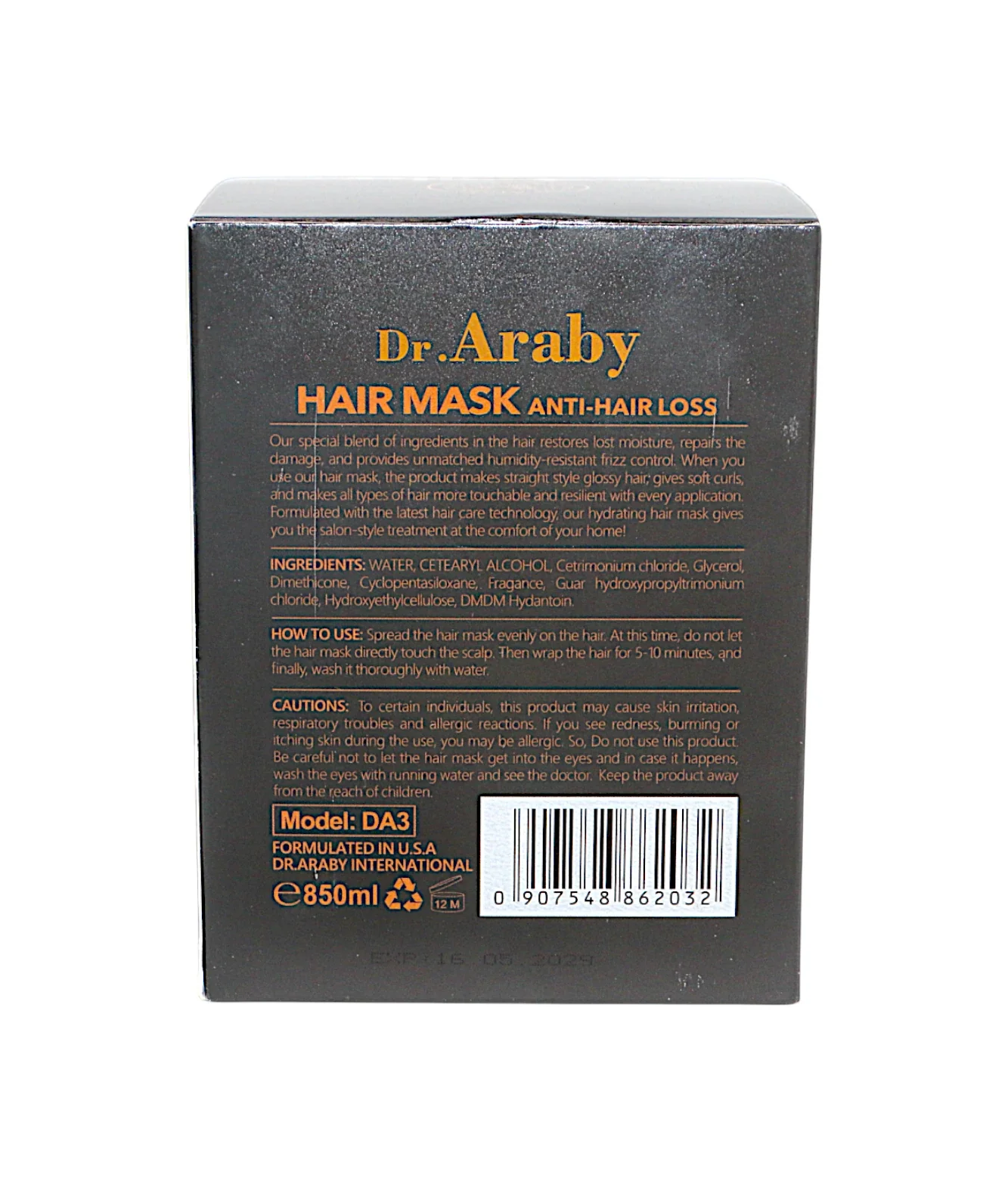 dr araby anti hair loss hair mask 850ml china - Image 2