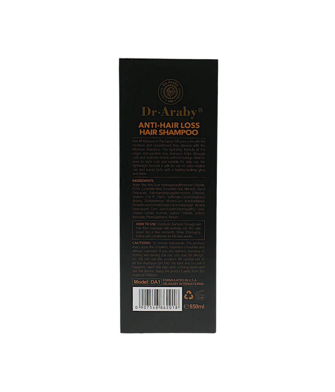 dr araby shampoo anti hair loss 850ml china - Image 2