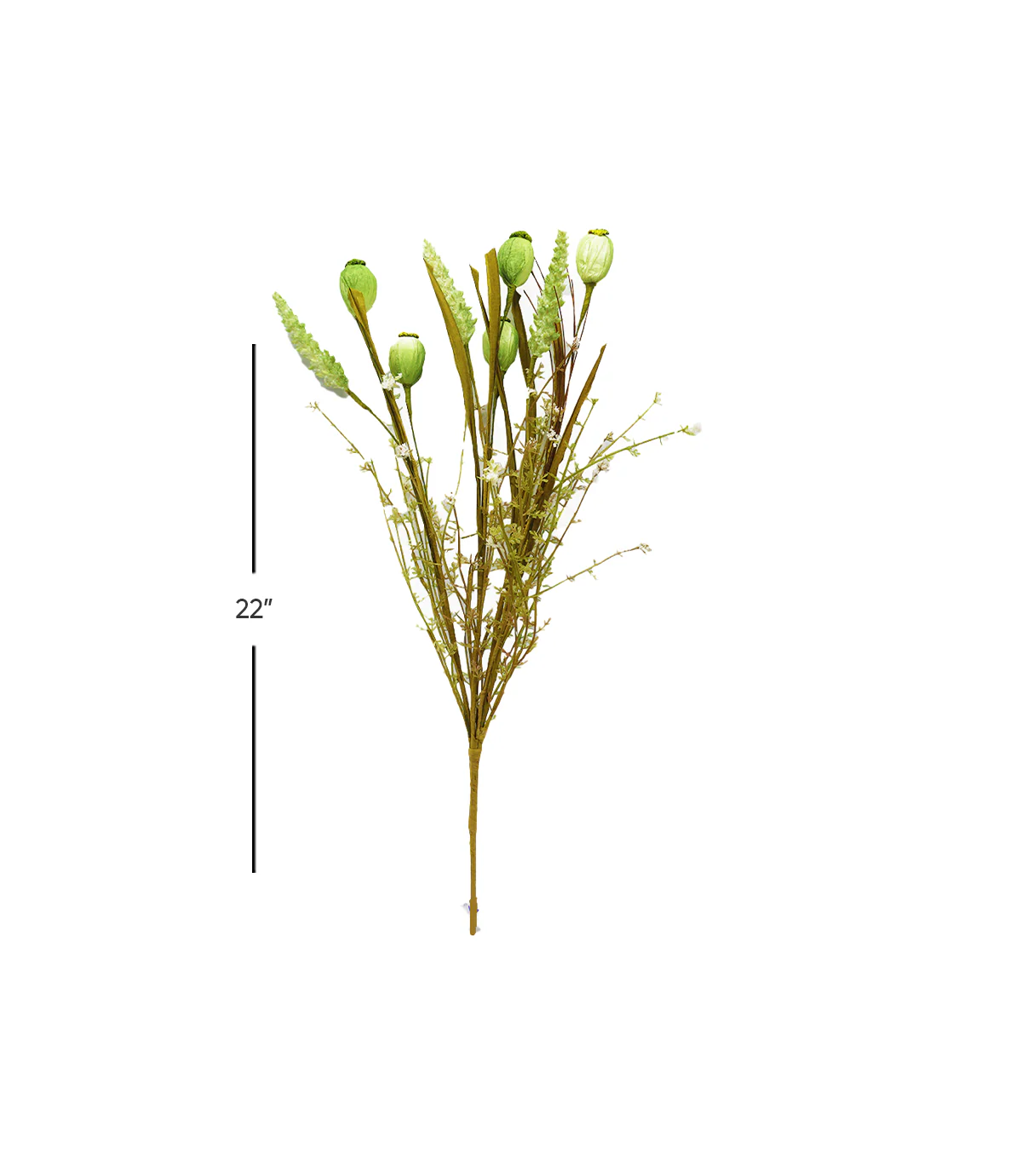 dry flower bunch bloom light green 22'' china 876-17 - Image 2