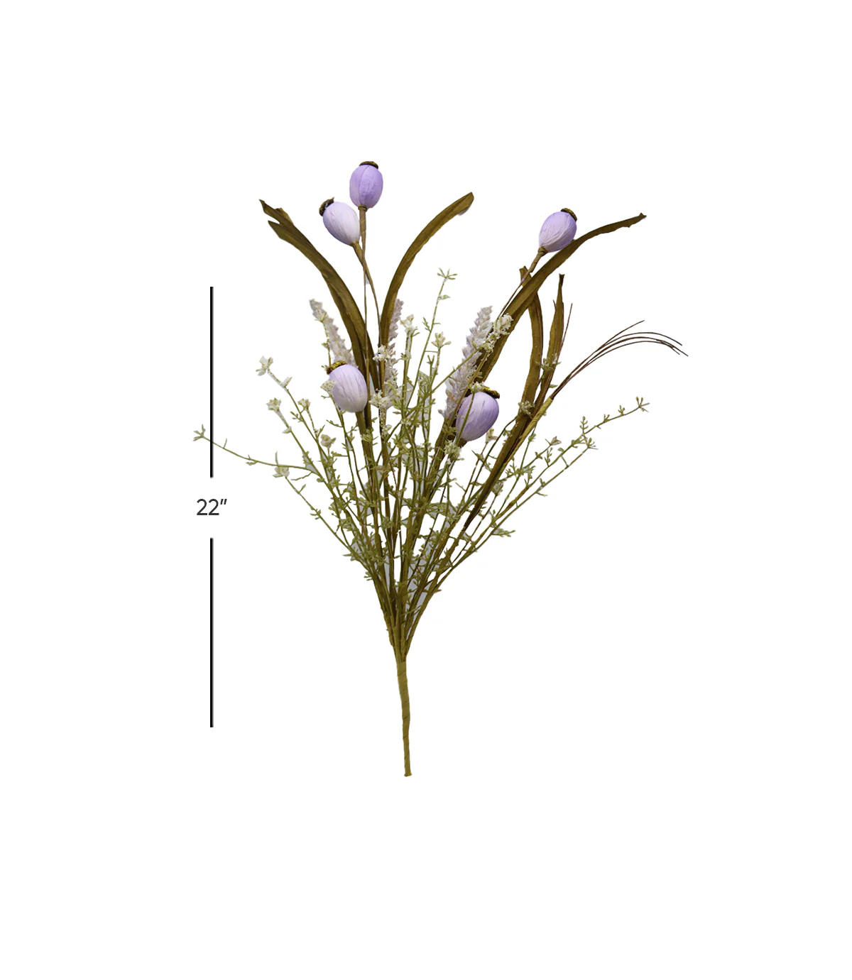 dry flower bunch bloom light purple 22'' china 876-17 - Image 2