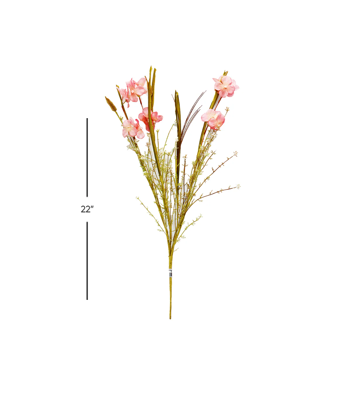 dry flower bunch light pink 22'' china 876-18 - Image 2
