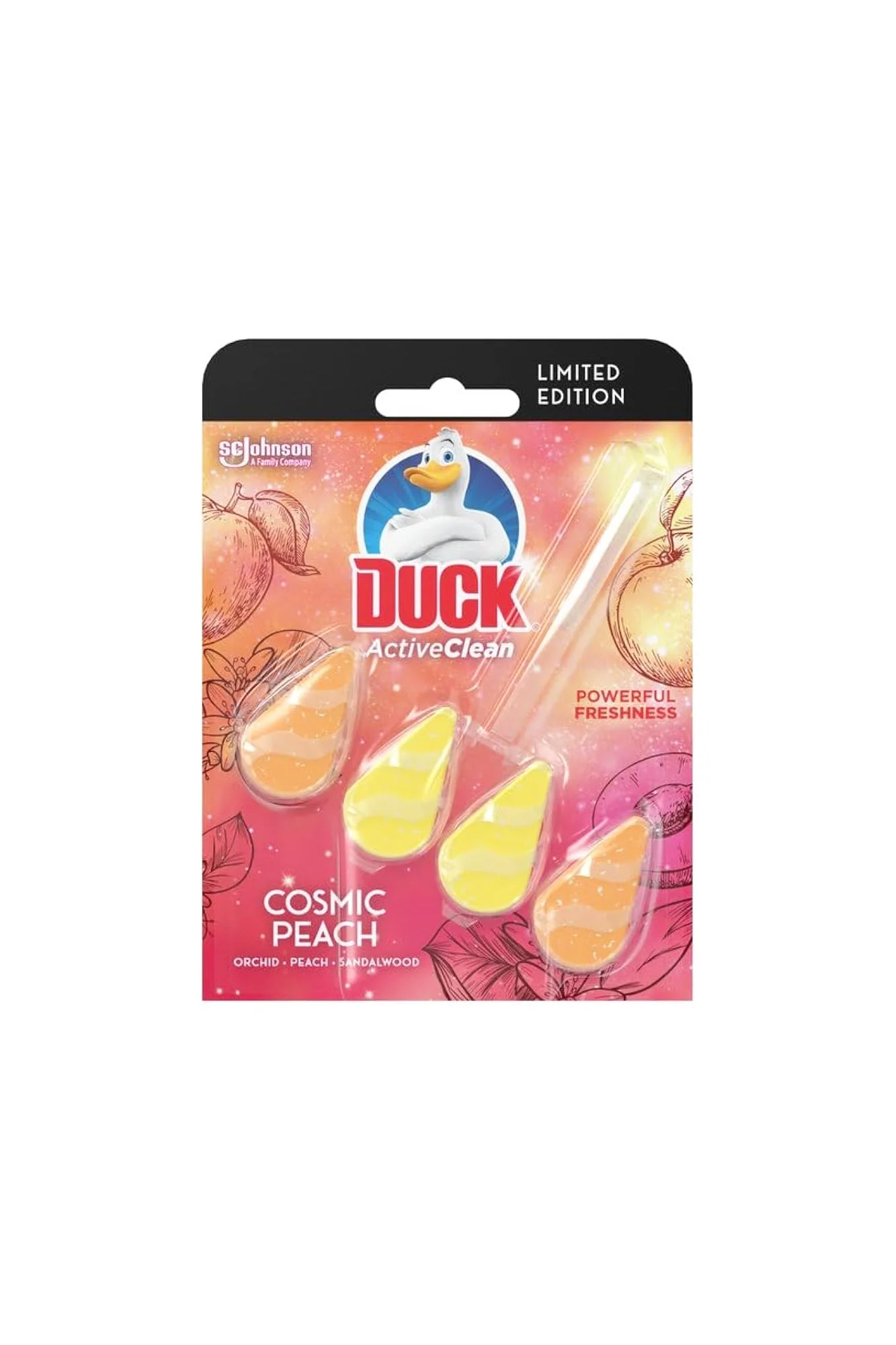 duck active clean toilet block cosmic peach 38.6g