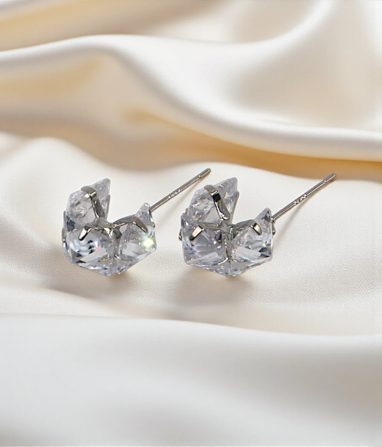 ear ring ball shape with diamond stone china - Image 2