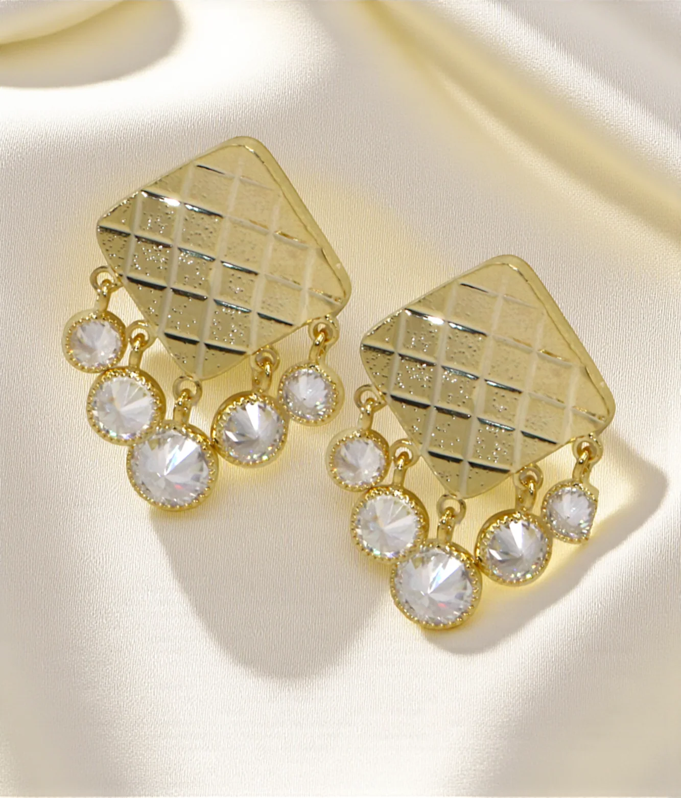 ear ring opal square shape with stone china - Image 2