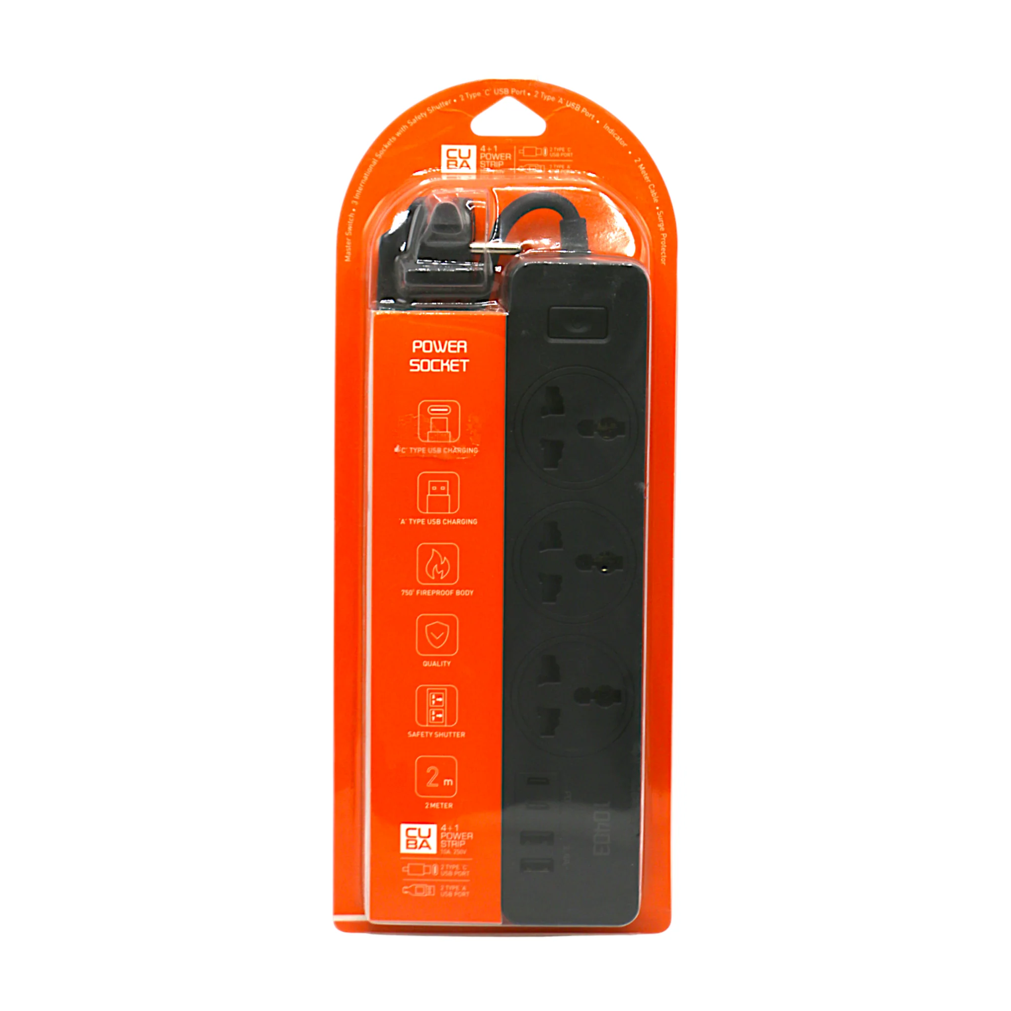 extension wire 2500w 2m black china 10403 - Image 2