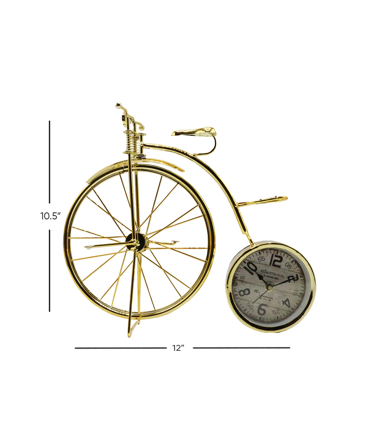 fancy table clock & cycle big wheel 10.5"x12" d1907 - Image 3
