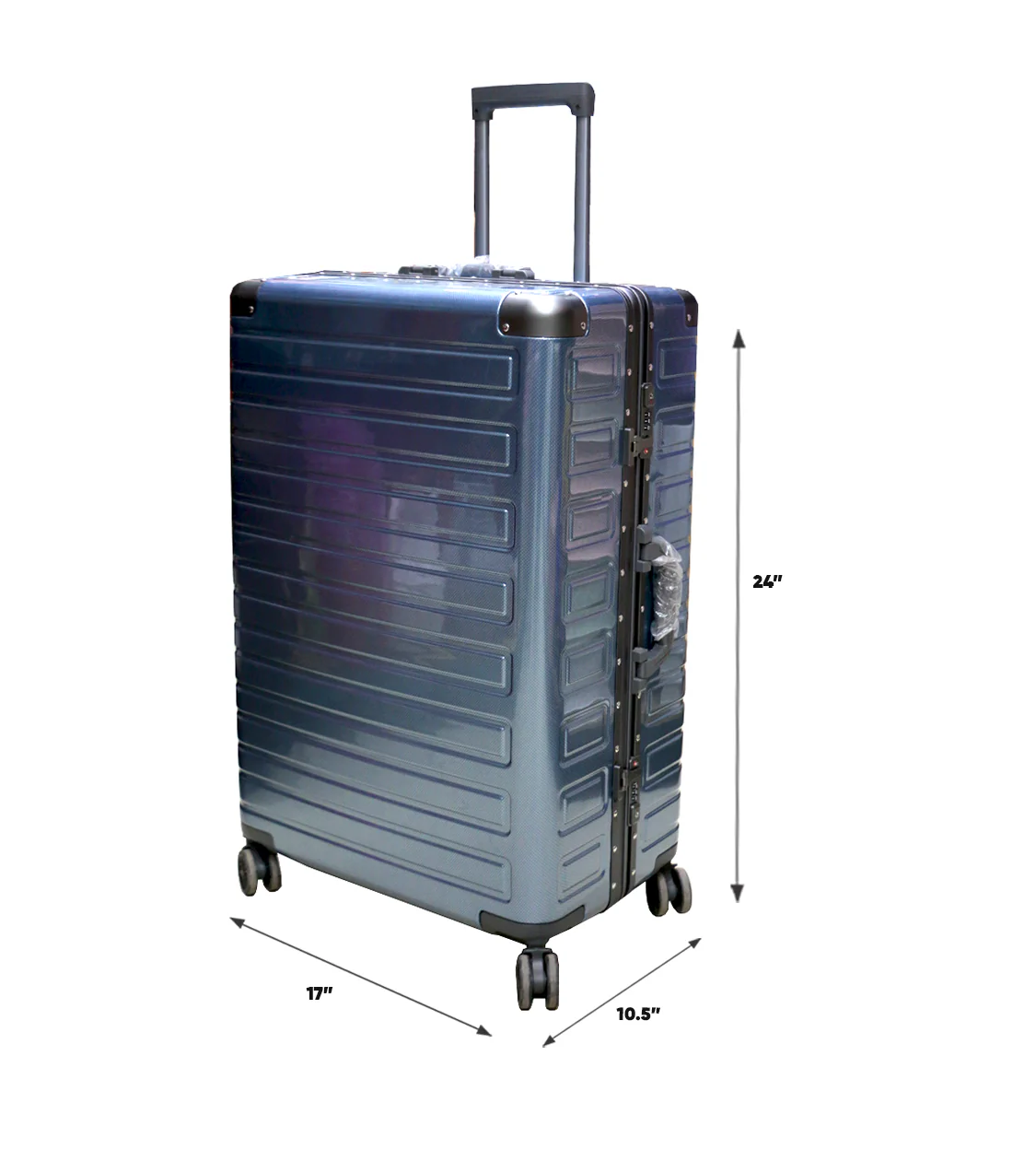 fiber luggage suitcase 2 handle 24" china 058 - Image 2