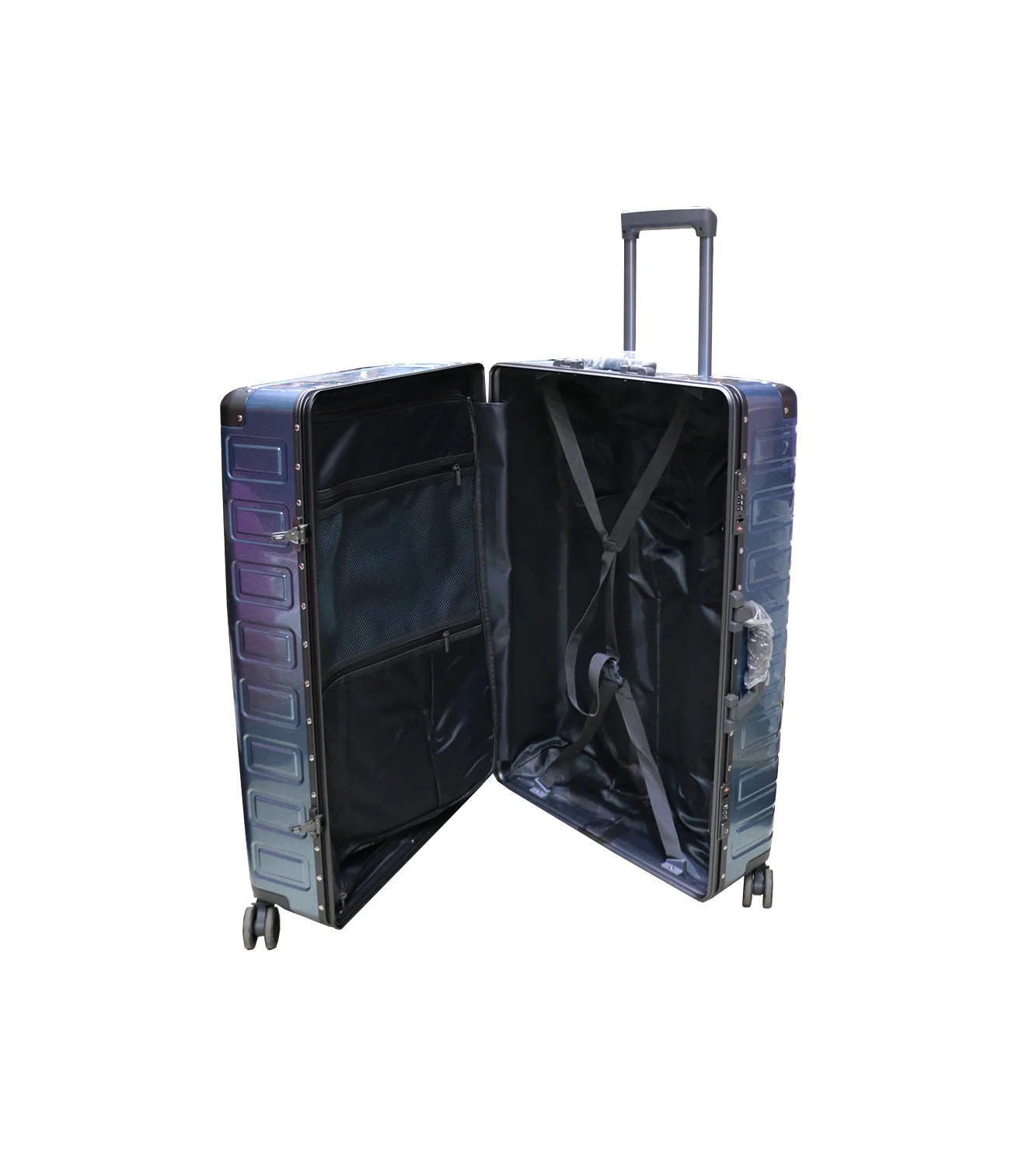 fiber luggage suitcase 2 handle 24" china 058 - Image 4