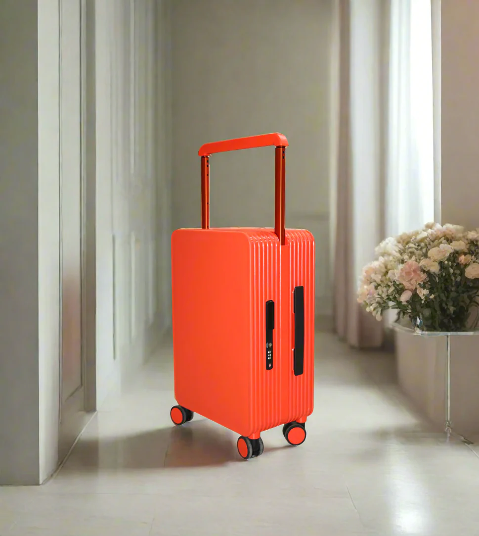 fiber luggage trolley suitcase 19.5" china