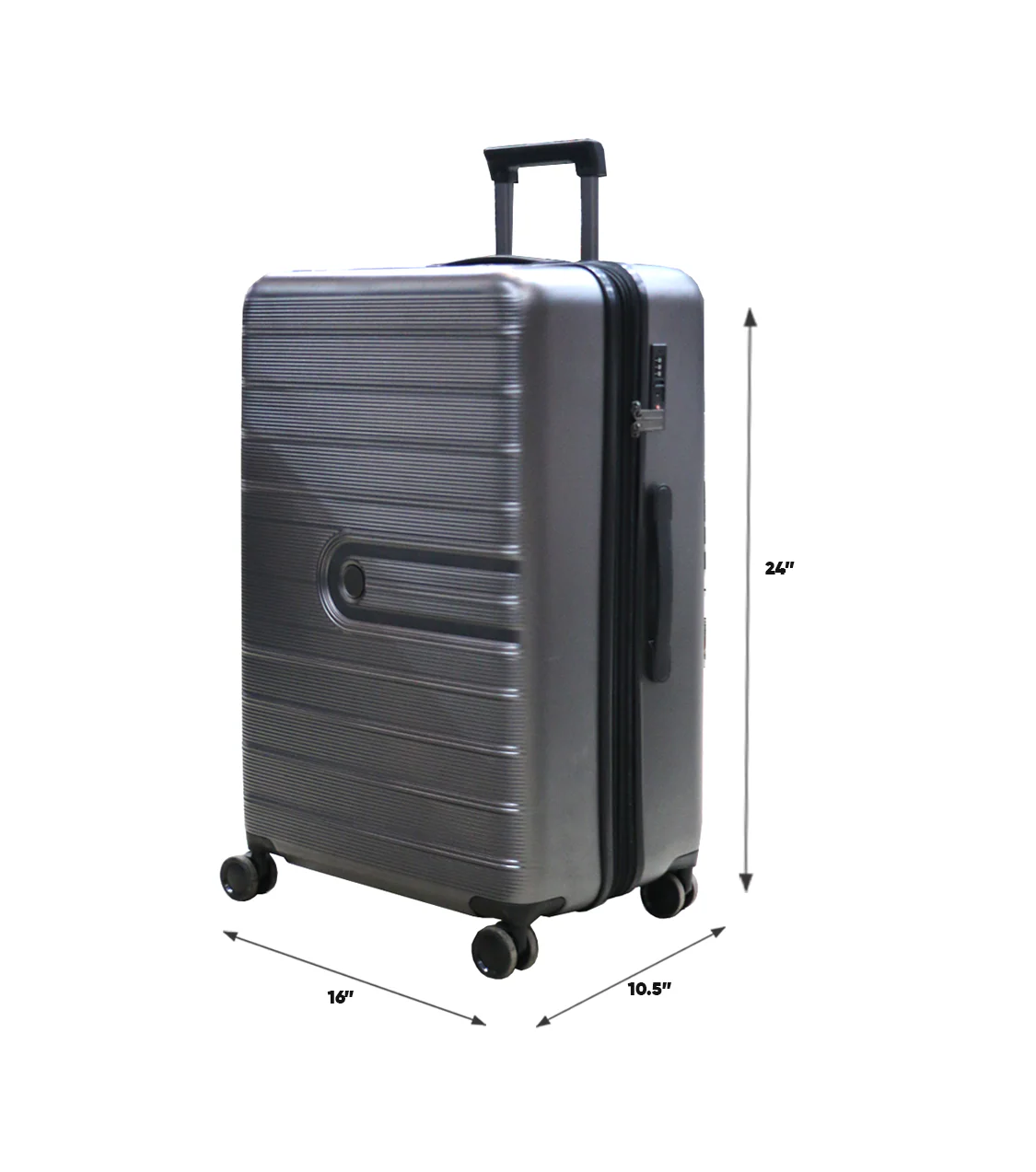 fiber luggage trolley travel bag 2 handle 24" china 499b - Image 2