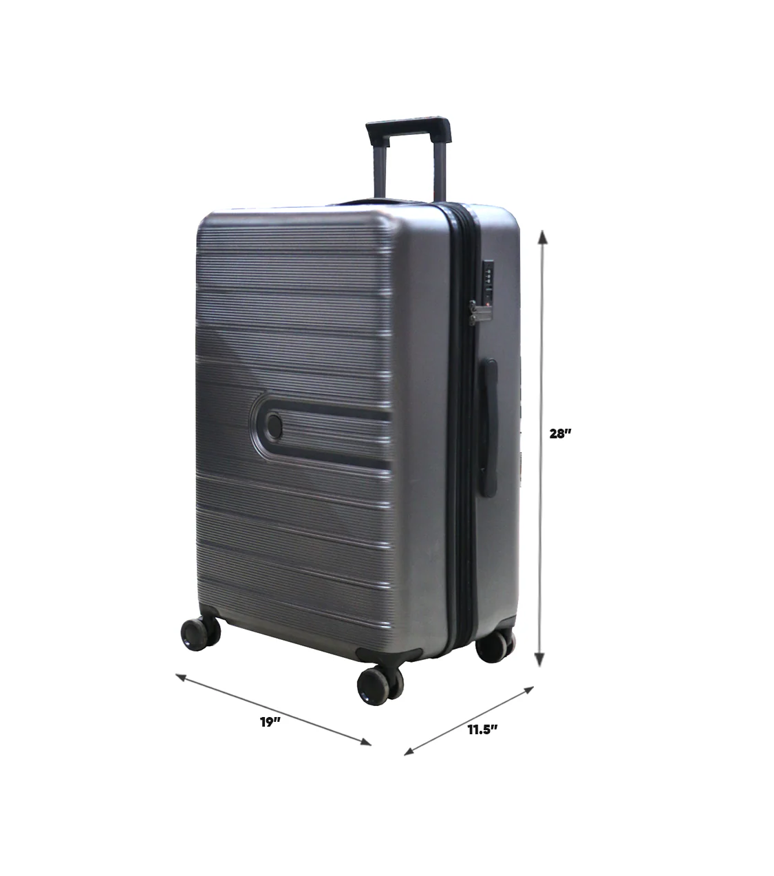 fiber luggage trolley travel bag 2 handle 28" china 499b - Image 2