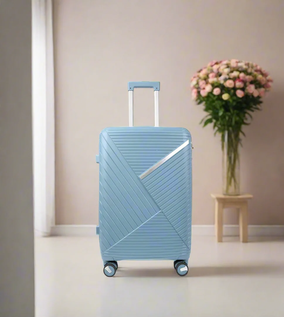 fiber luggage trolley travel bag 2 handle 28" china d810