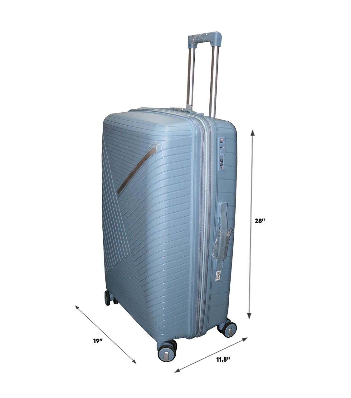 fiber luggage trolley travel bag 2 handle 28" china d810 - Image 3