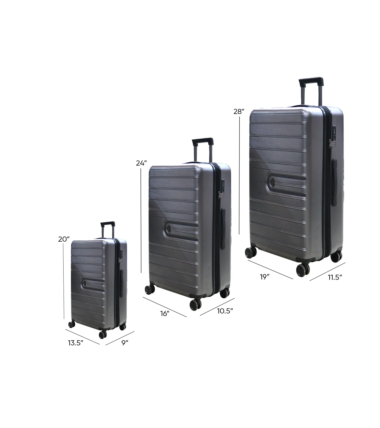 fiber luggage trolley travel bag set china 499b - Image 2