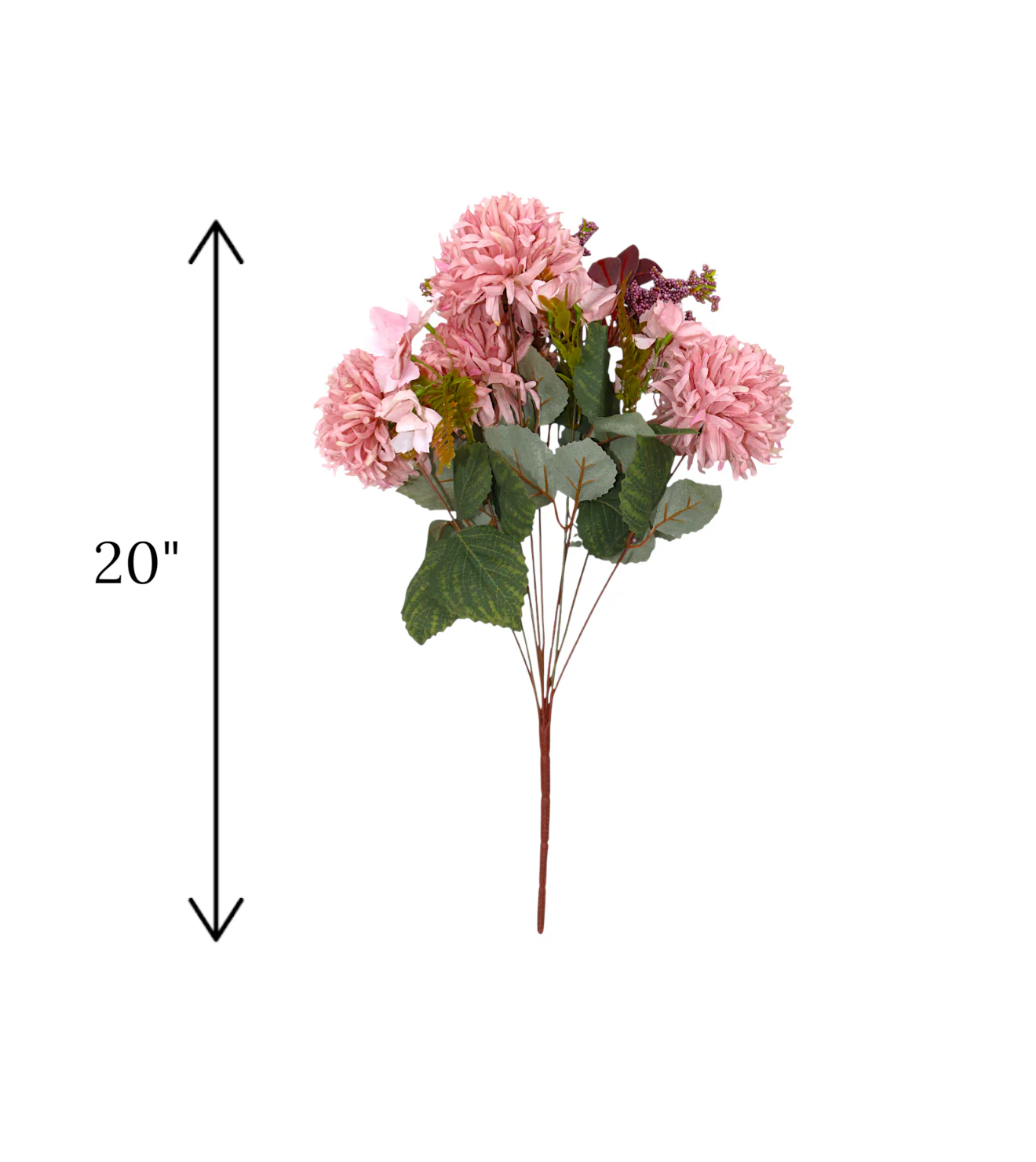 flower bunch light pink chrysanthemum china 20" - Image 2