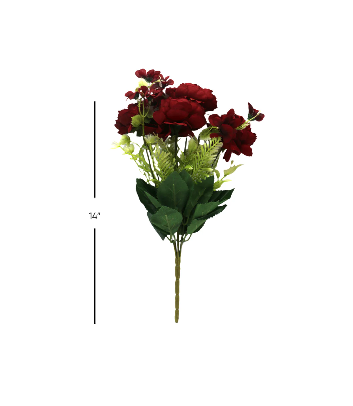 flower bunch maroon color 14'' china 876-48 - Image 2
