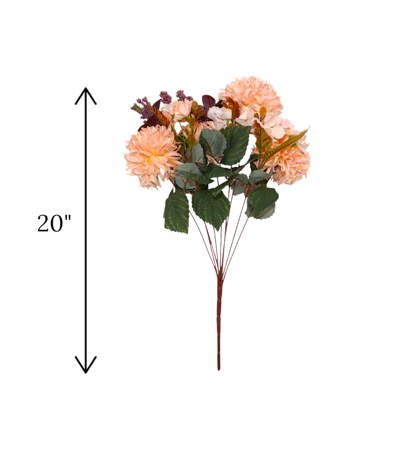 flower bunch peach chrysanthemum china 20" - Image 2