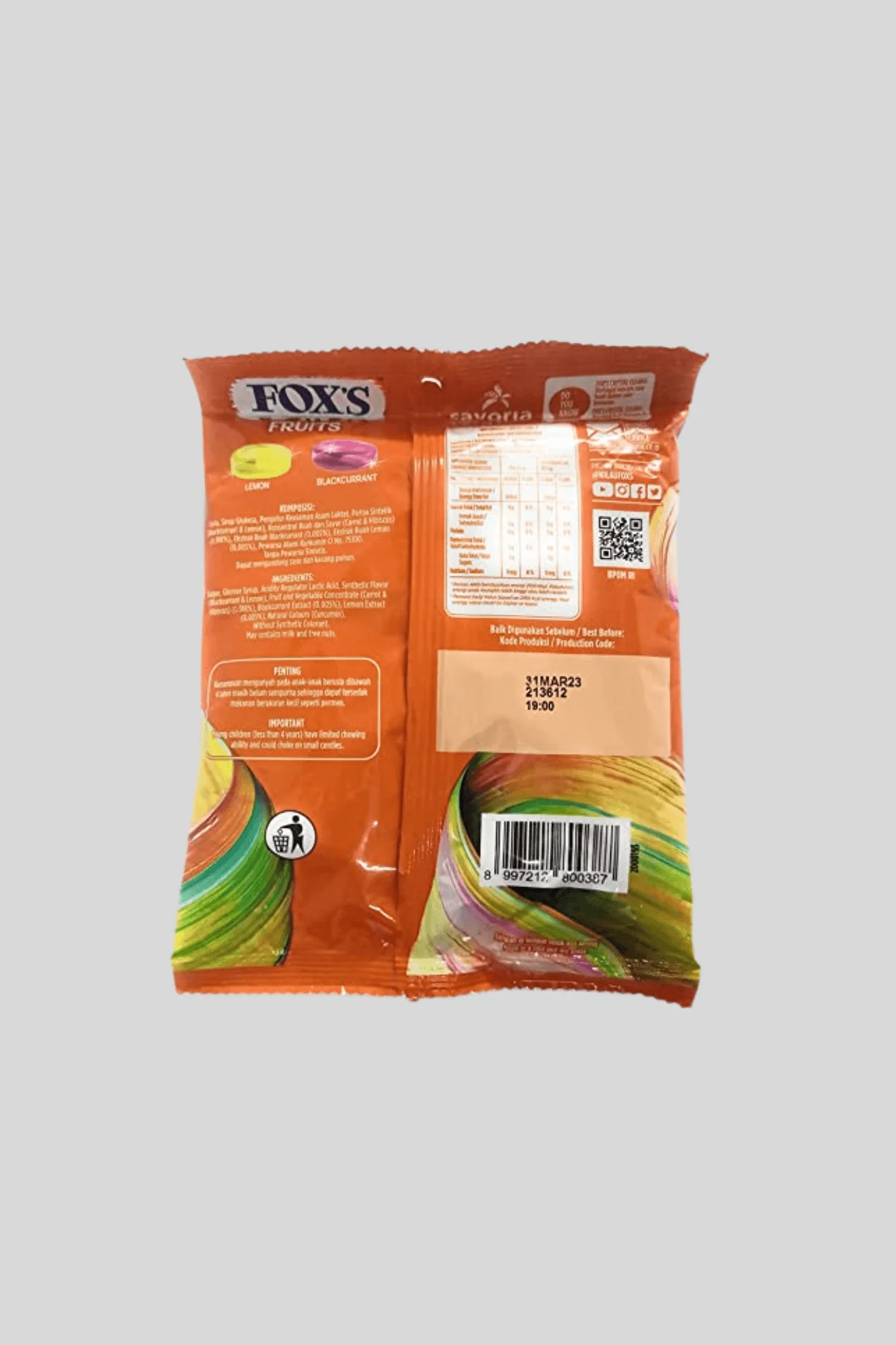 foxs candy fruits oval candy 125g indonesia - Image 2