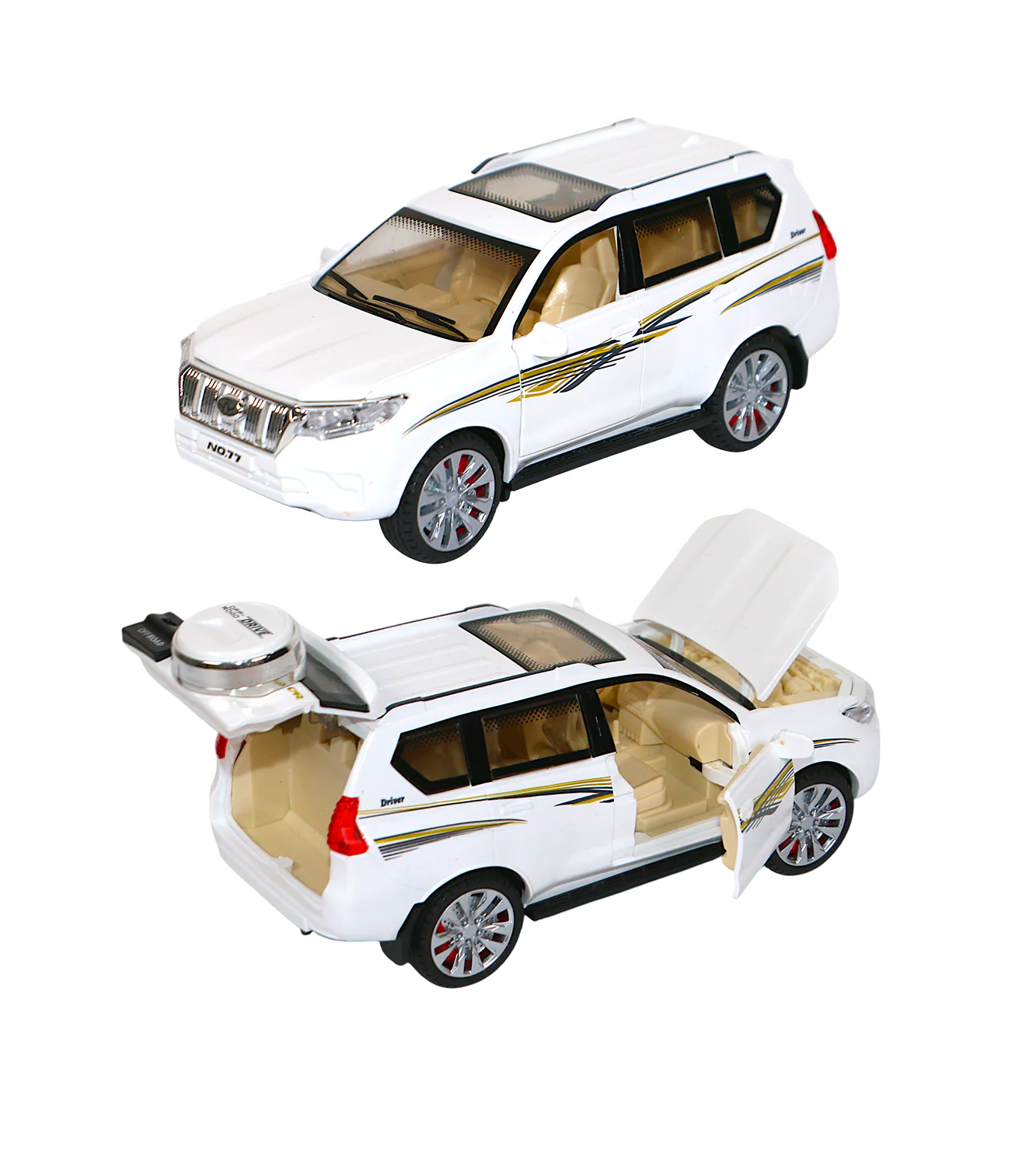 friction jeep prado with music & lights - Image 2
