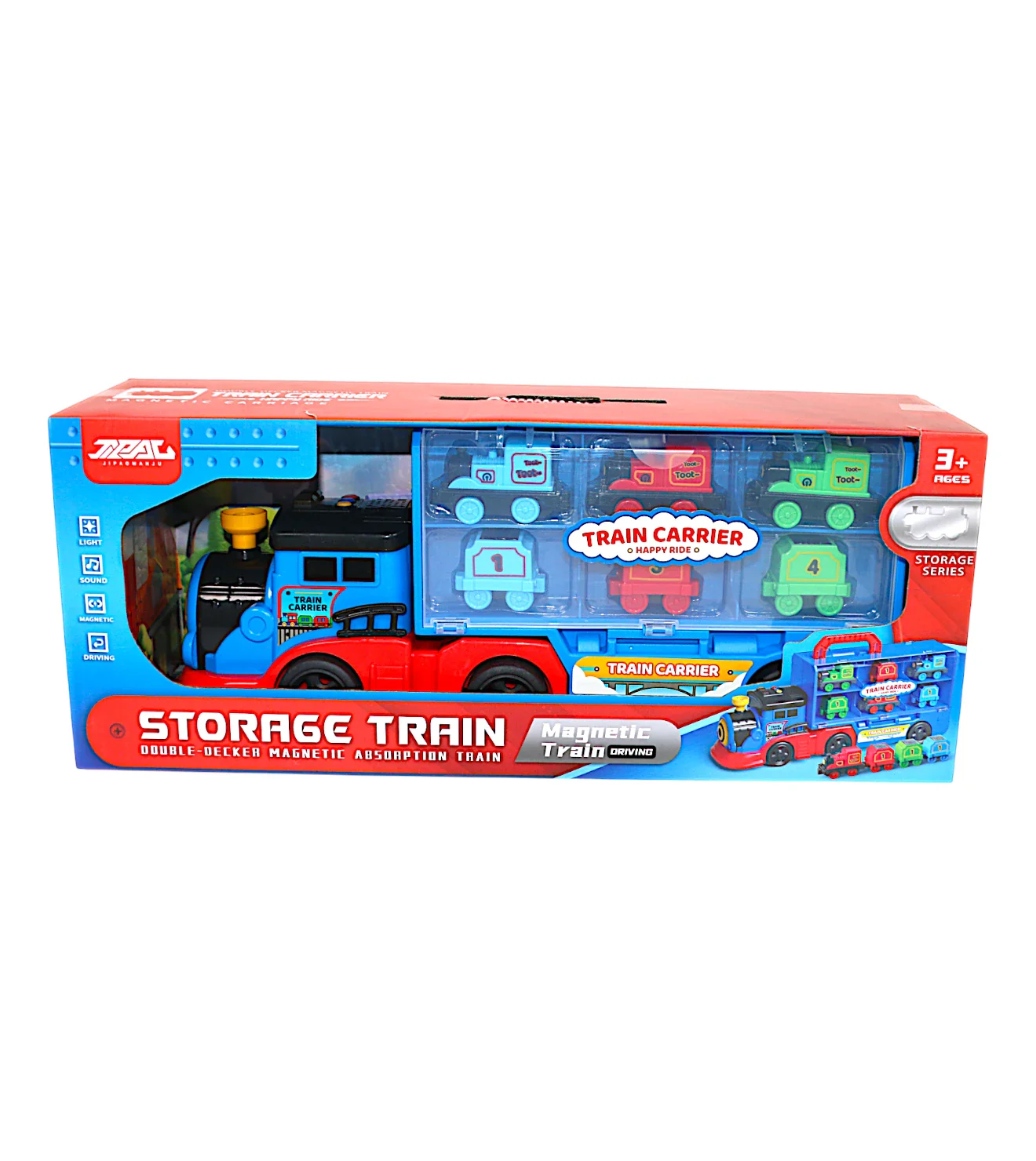 friction thomas storage magnetic train 2in1 with 6 mini trains - Image 2