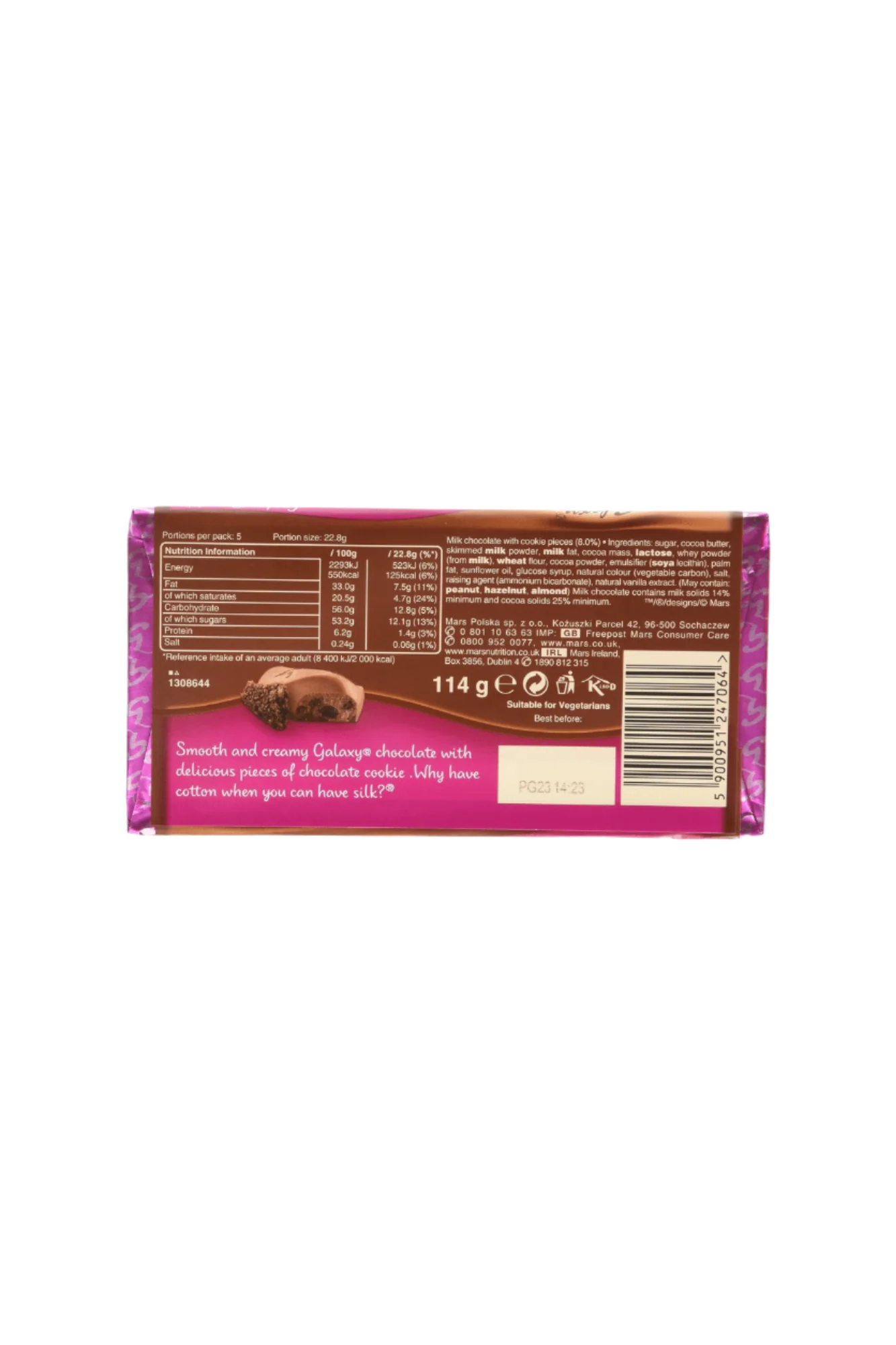 galaxy chocolate cookie crumble 114g - Image 2