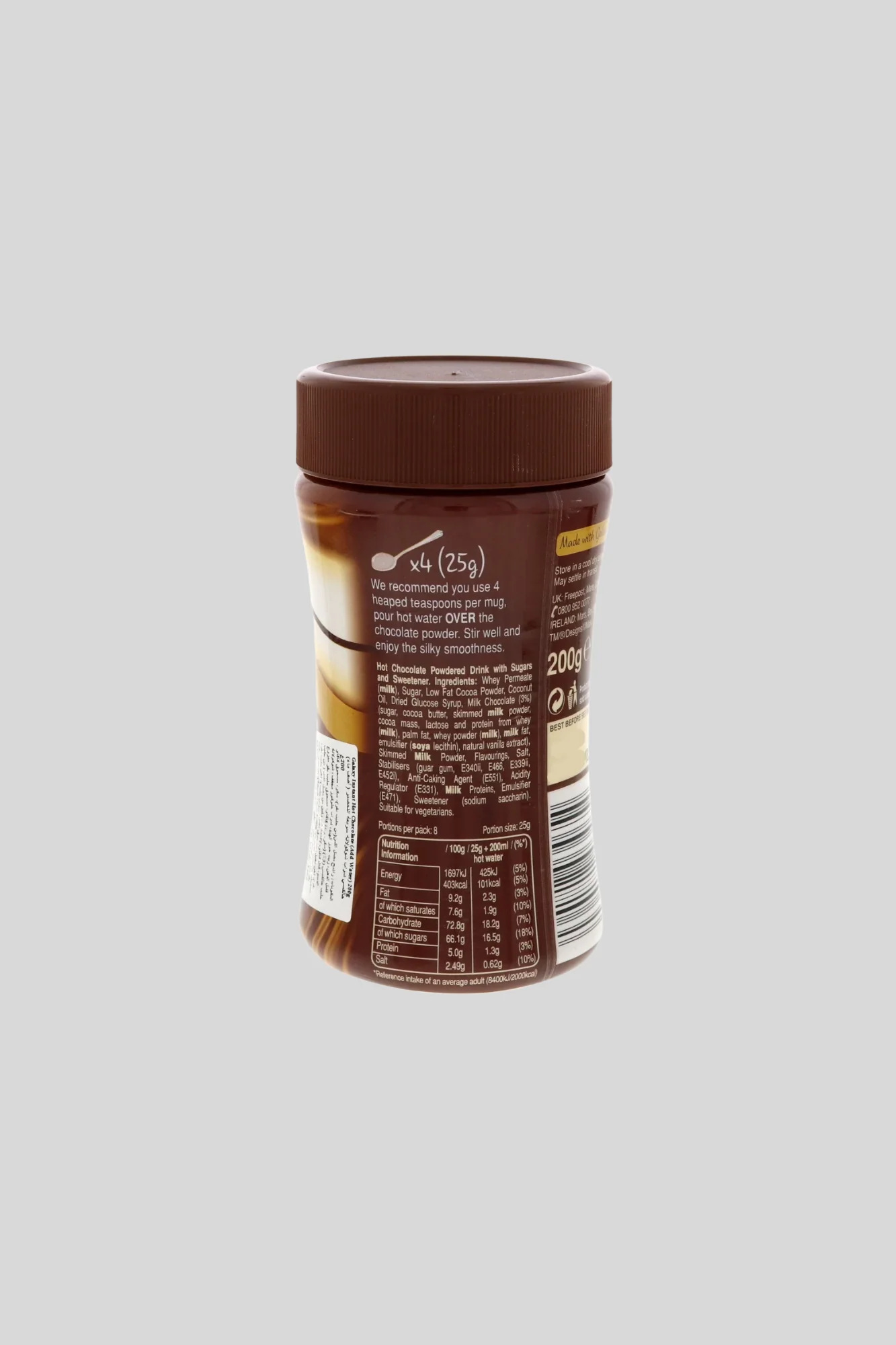 galaxy milk powder hot chocolate jar 200g - Image 2