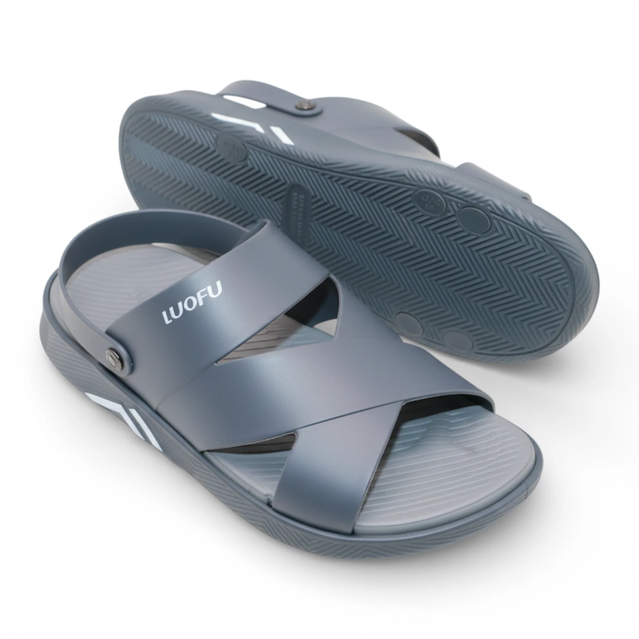 gents slipper 40-45 gray china e6240-e01 - Image 2