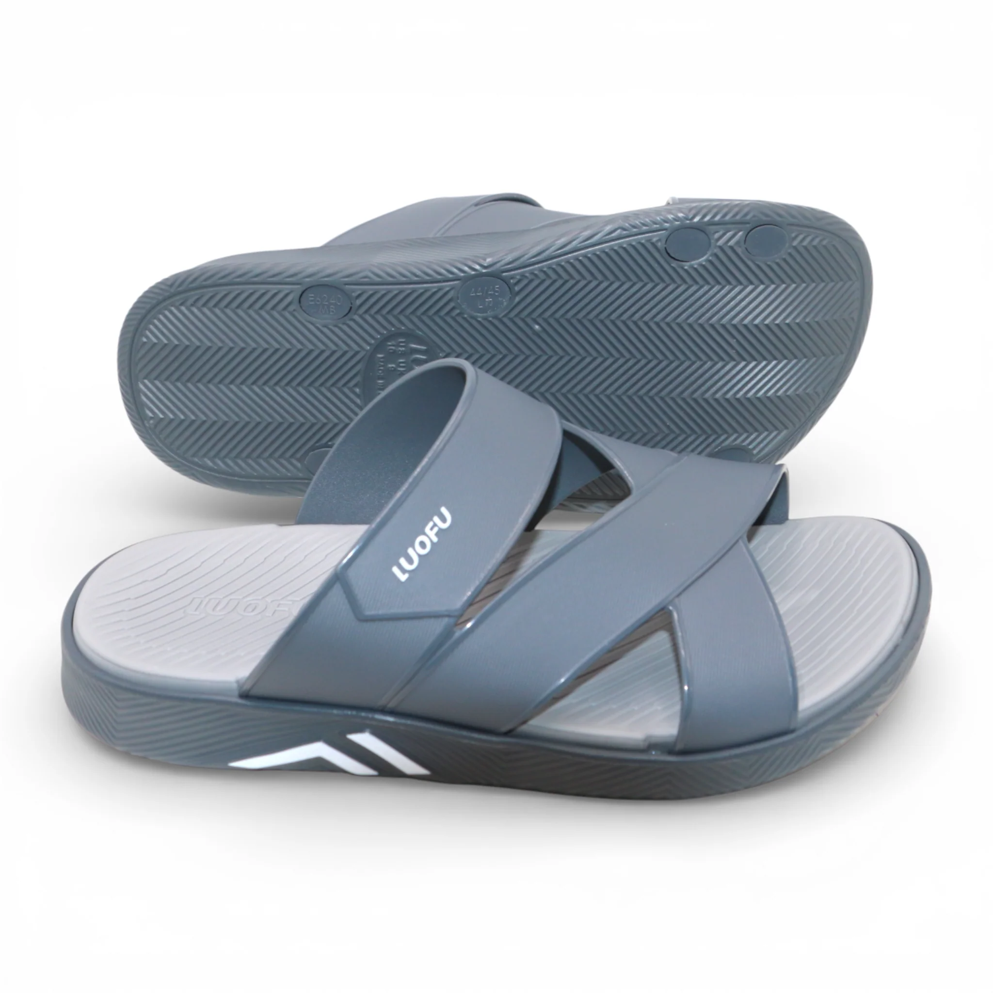 gents slipper 40-45 gray china e6240b-e01 - Image 2